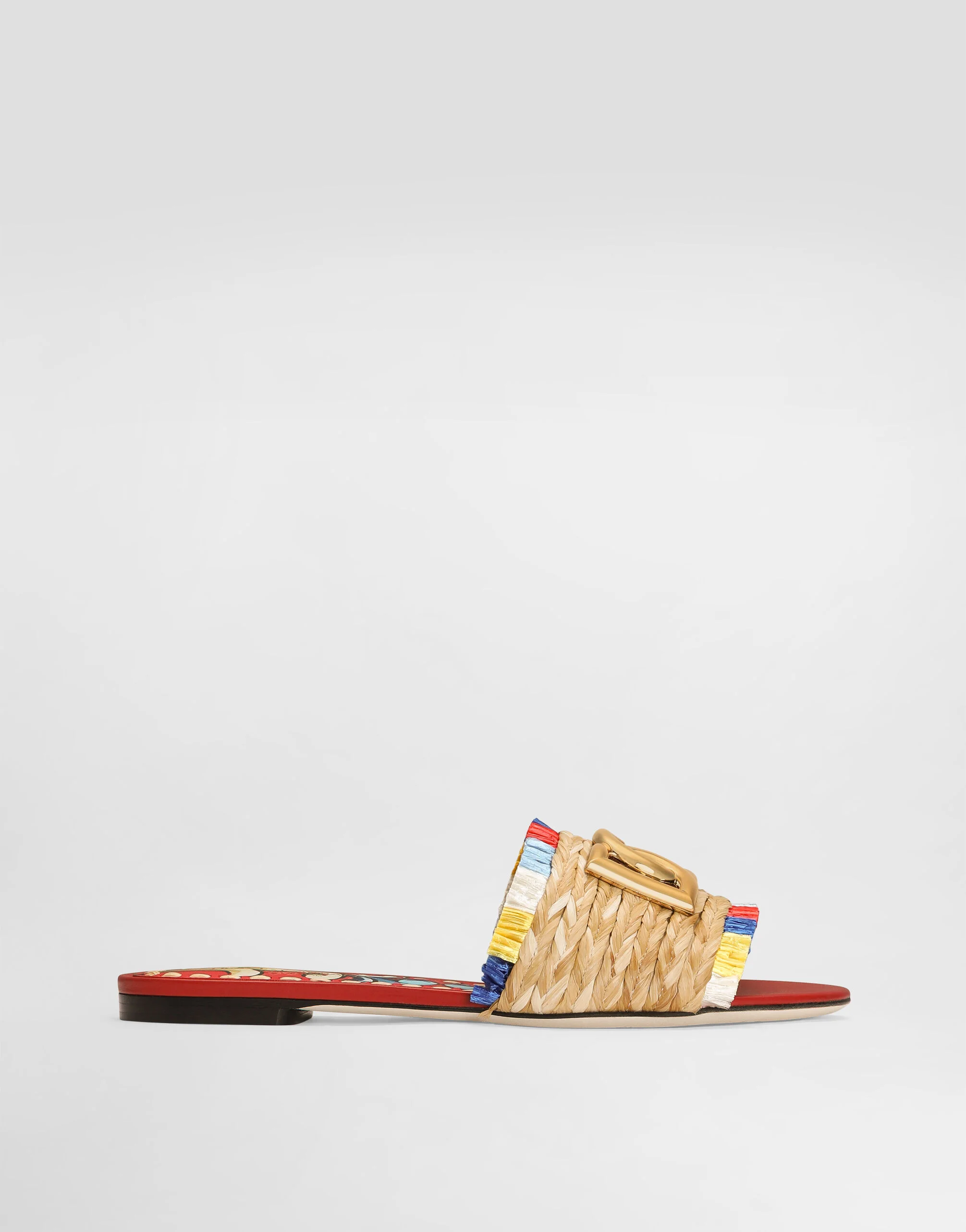 Raffia flat slides - 1