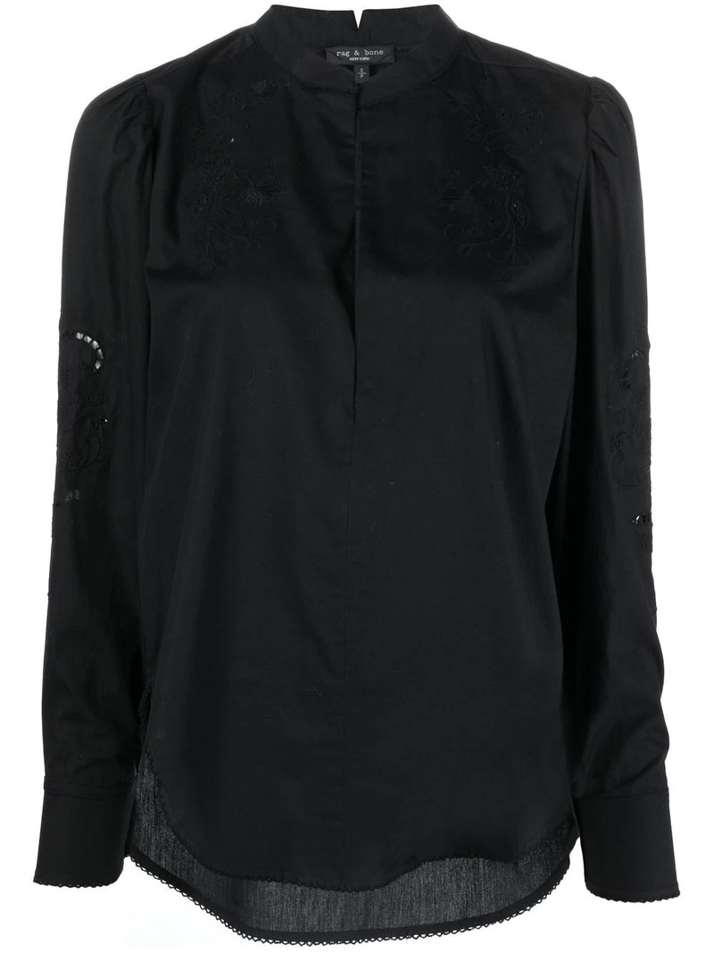 Jade long-sleeve blouse 1