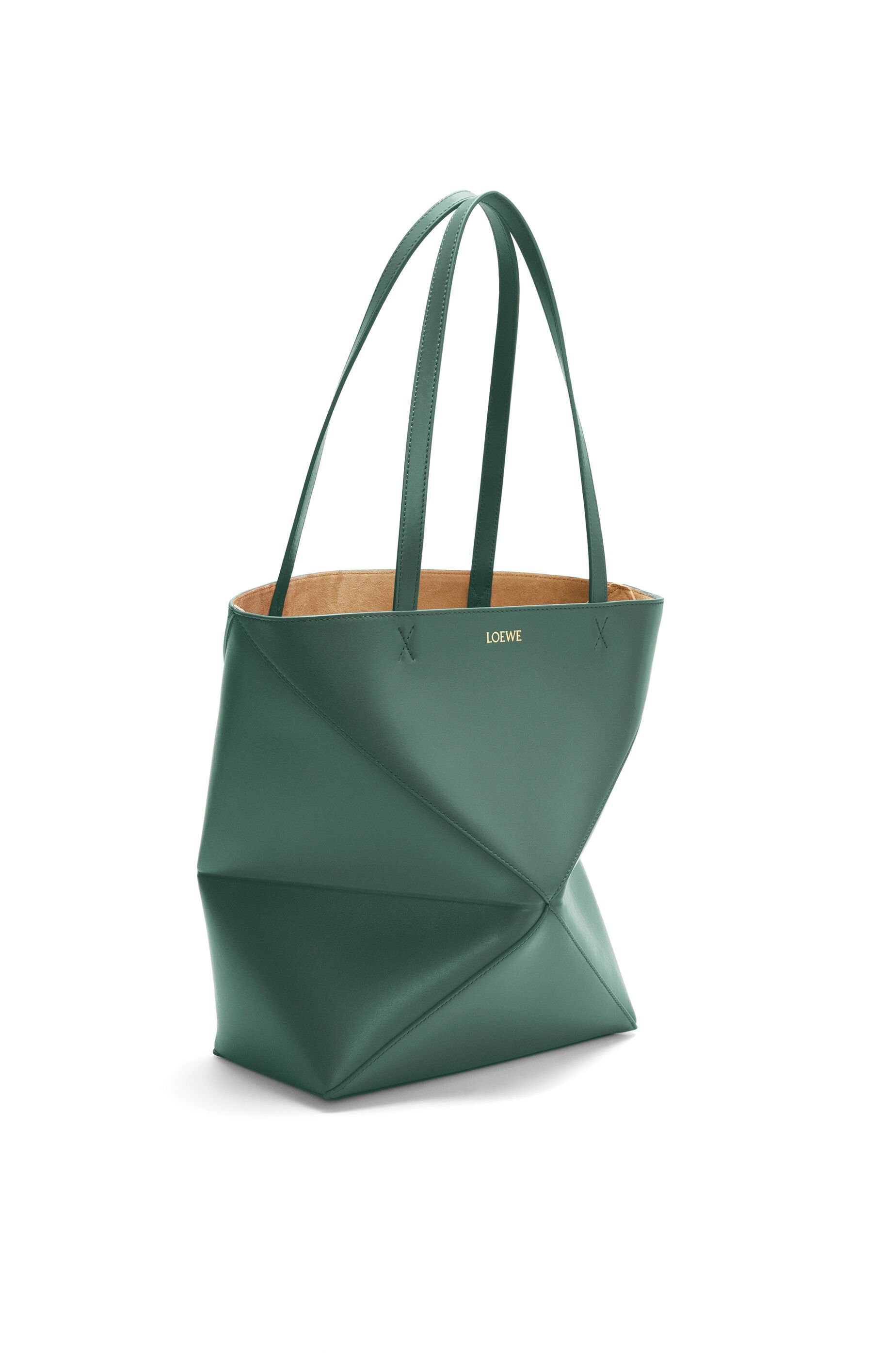 Medium Puzzle Fold tote in shiny calfskin - 3