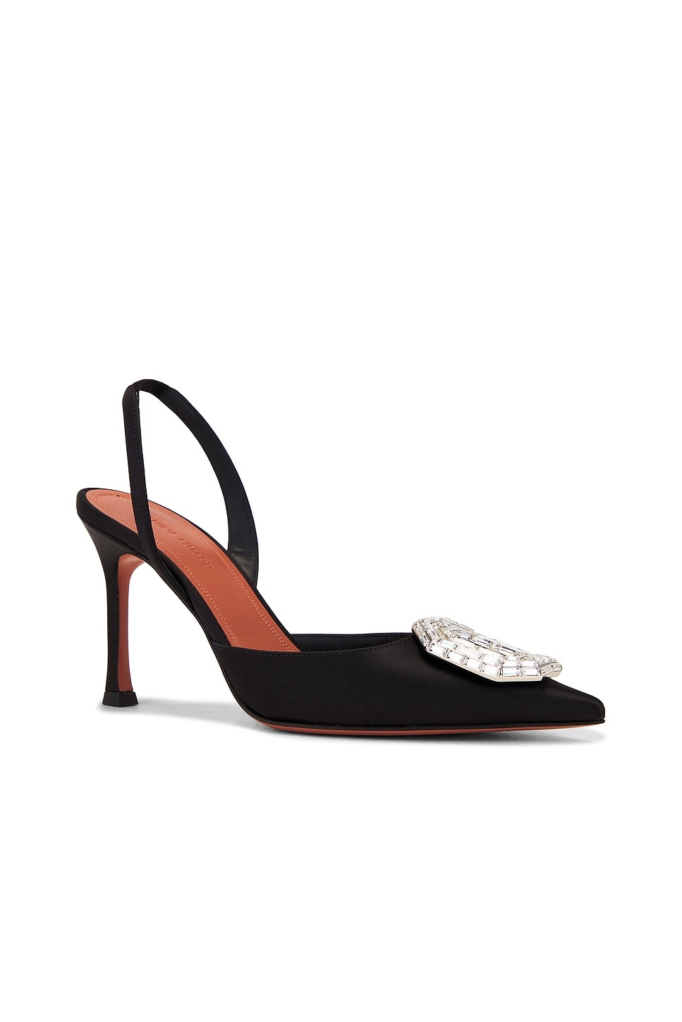 Camelia Satin 90 Sling Heel In Black - 2