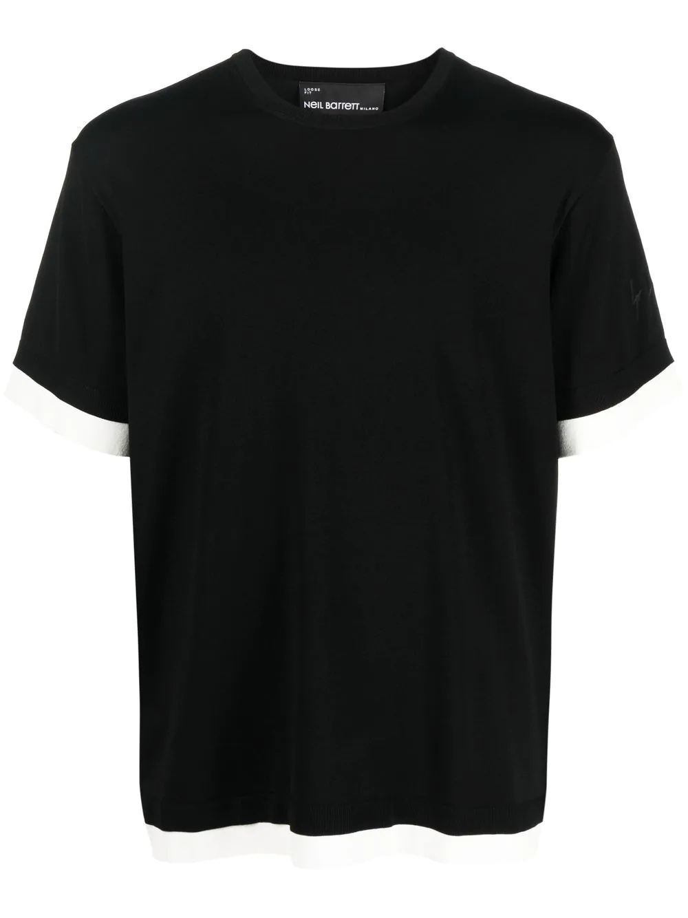 layered-effect short-sleeve T-shirt - 1