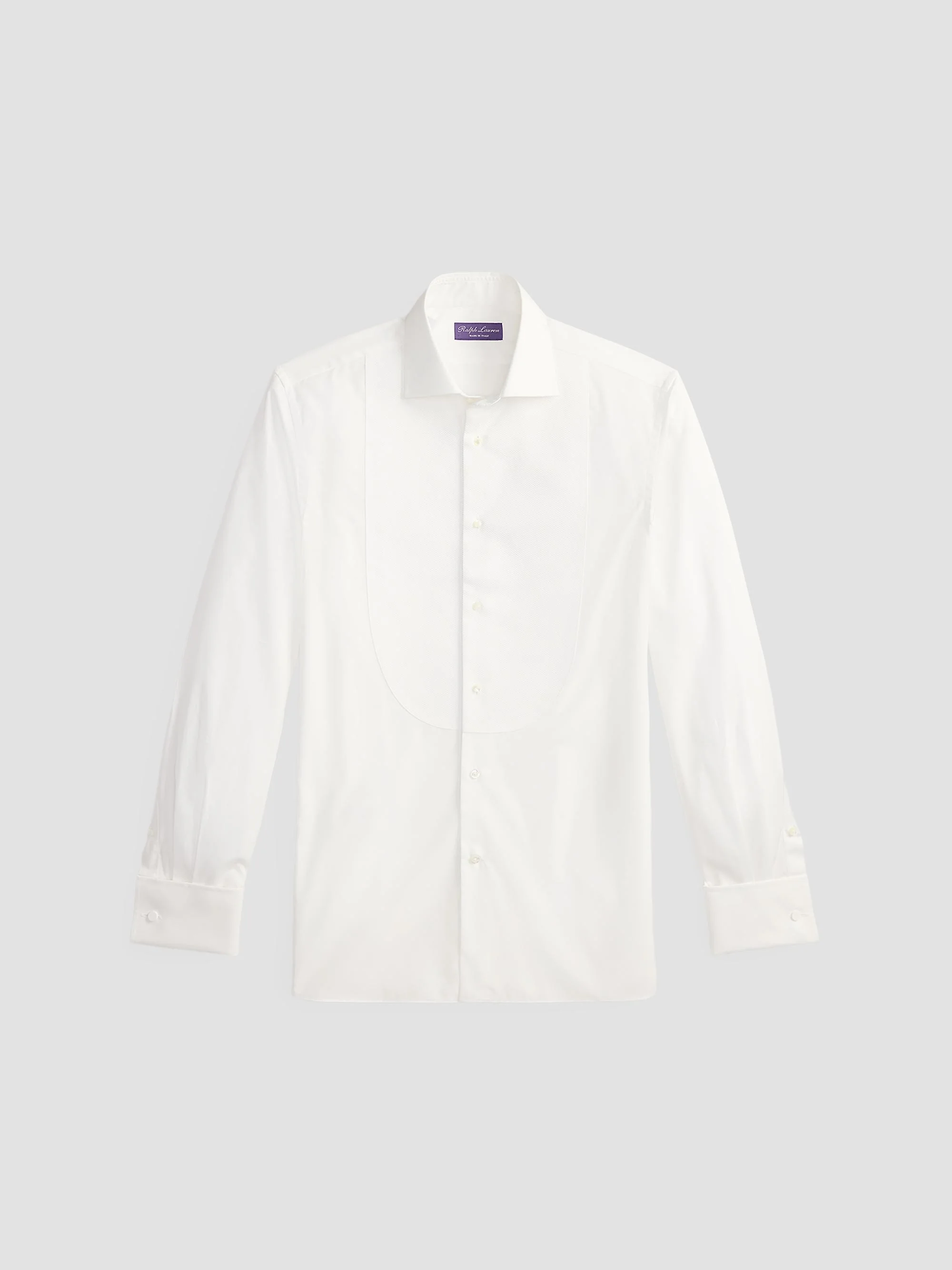 Men's Sea Island Cotton Poplin Tuxedo Shirt - White - 1