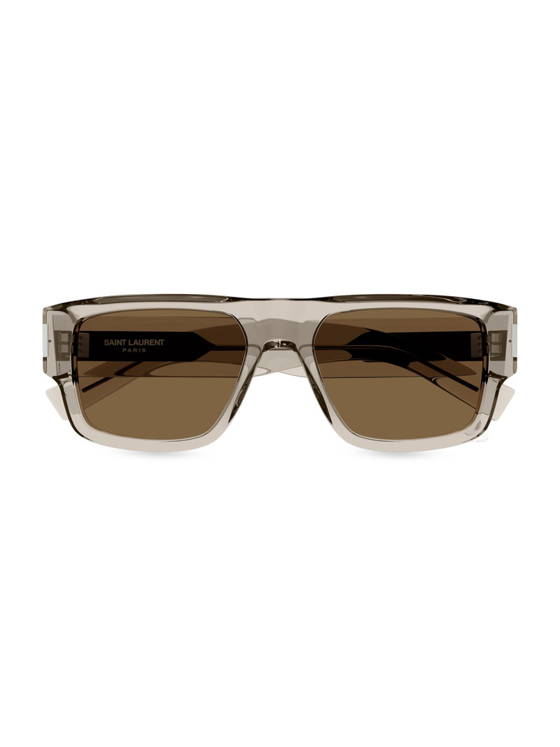 Men's Naked Wirecore 55MM Square Sunglasses - Translucent Beige Brown - 1