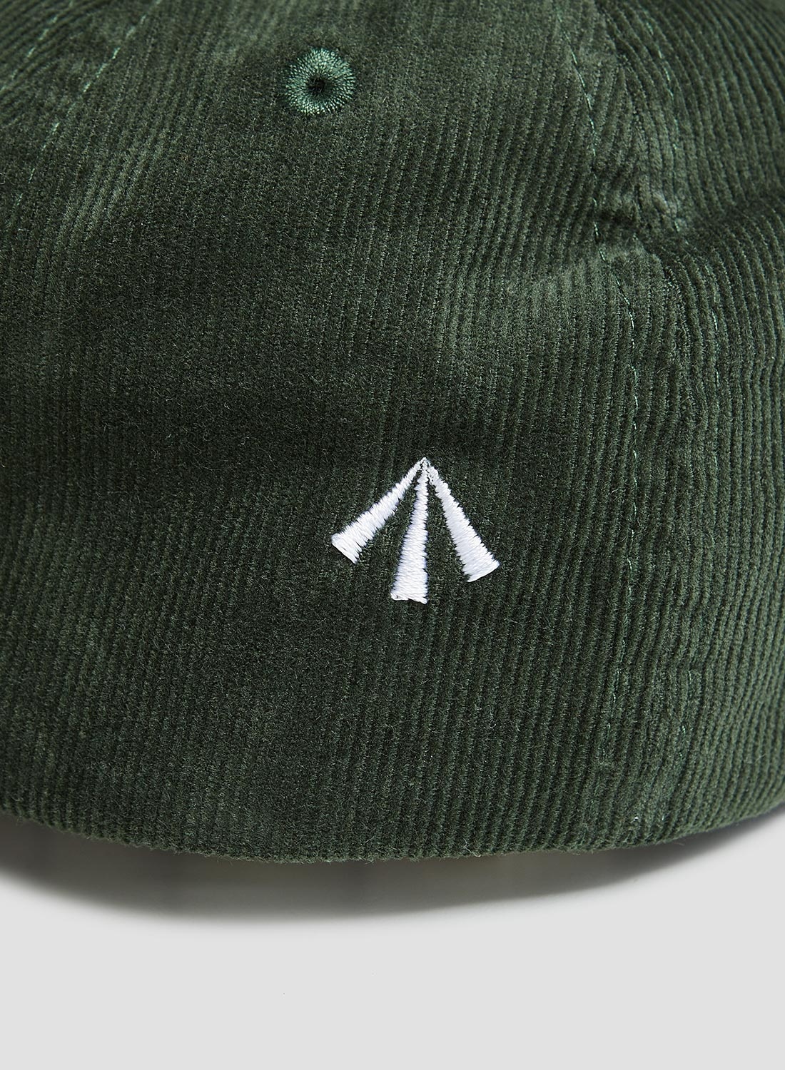 Corduroy Embroidered Cap in Dark Olive - 2