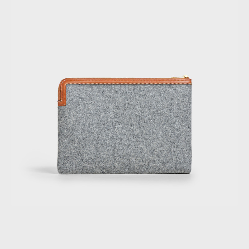 SMALL POUCH  IN  FELT AND LAMBSKIN 3