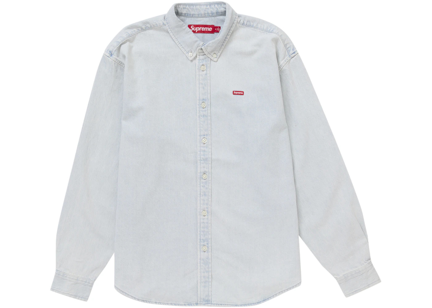 Supreme Small Box Shirt (FW24) Washed Denim - 1