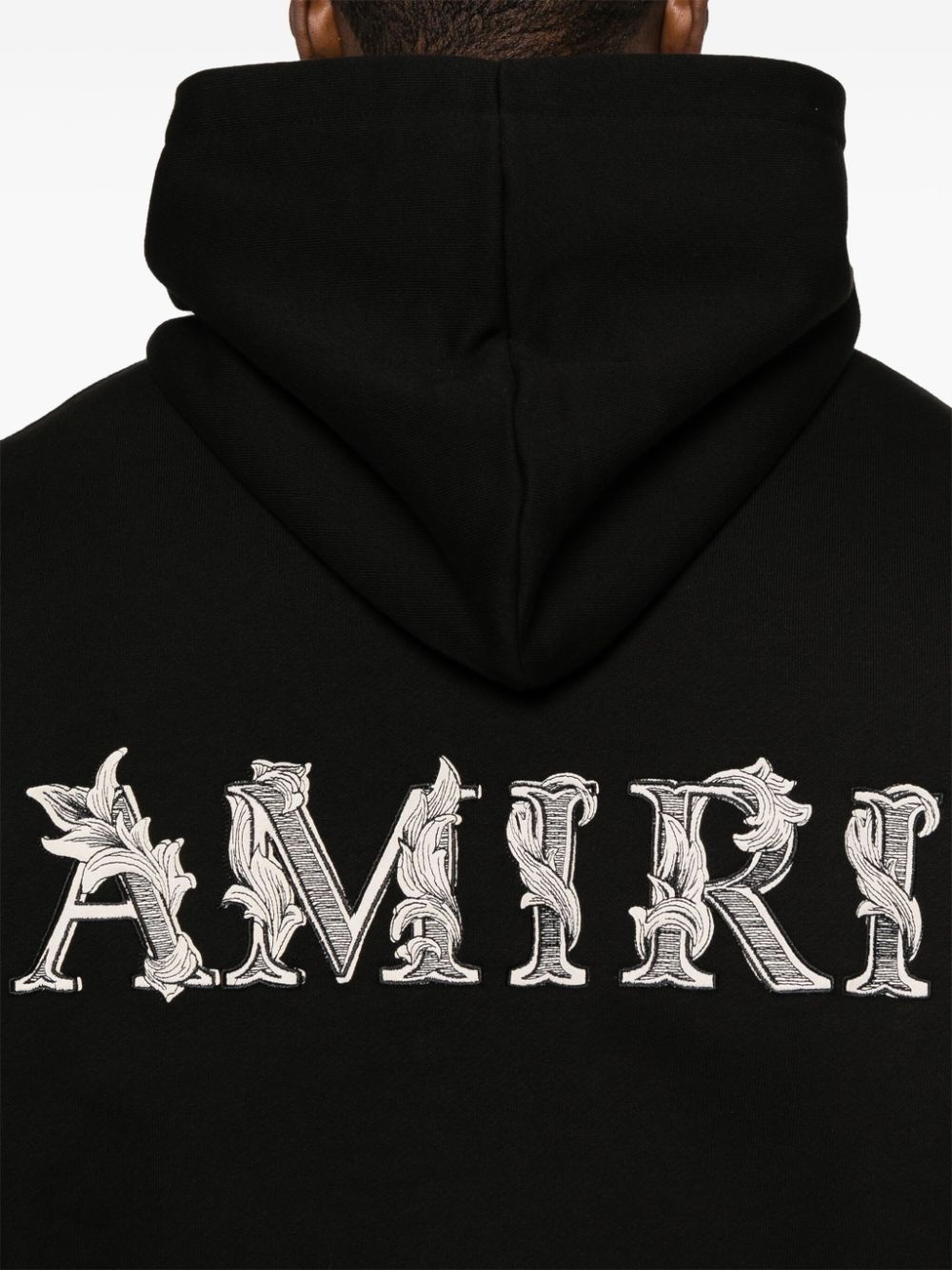 logo-embroidered cotton hoodie - 5