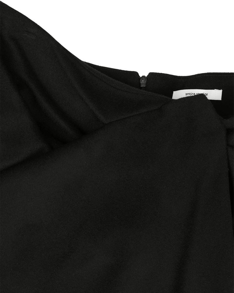 CREASE SKIRT BLACK WOOL 4