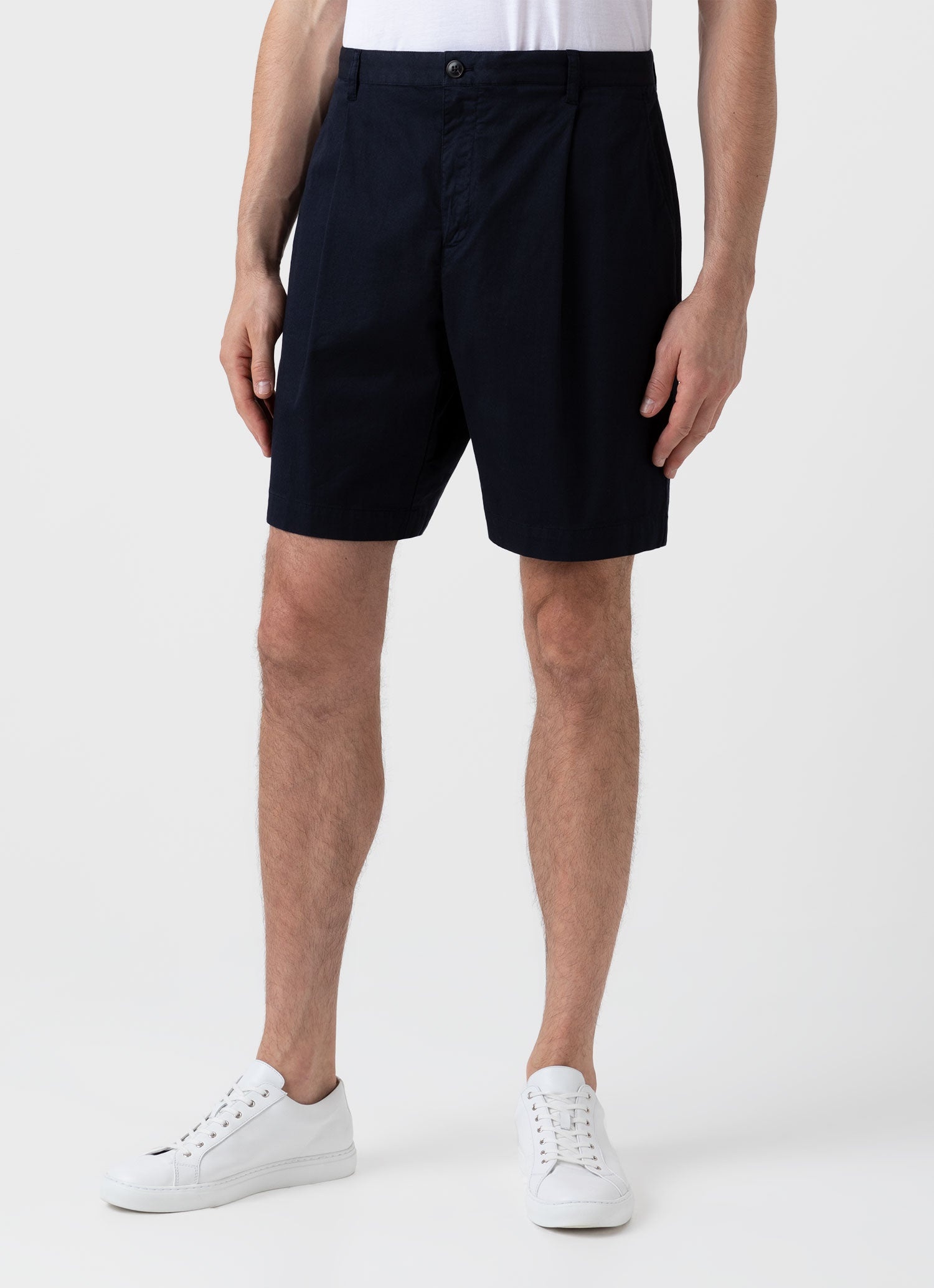 Pleated Twill Shorts - 2