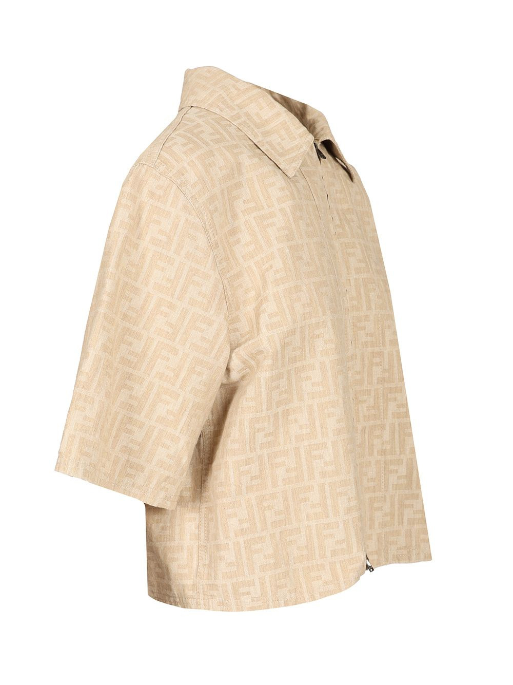 Ff Chambray Jacket Jackets Beige - 3