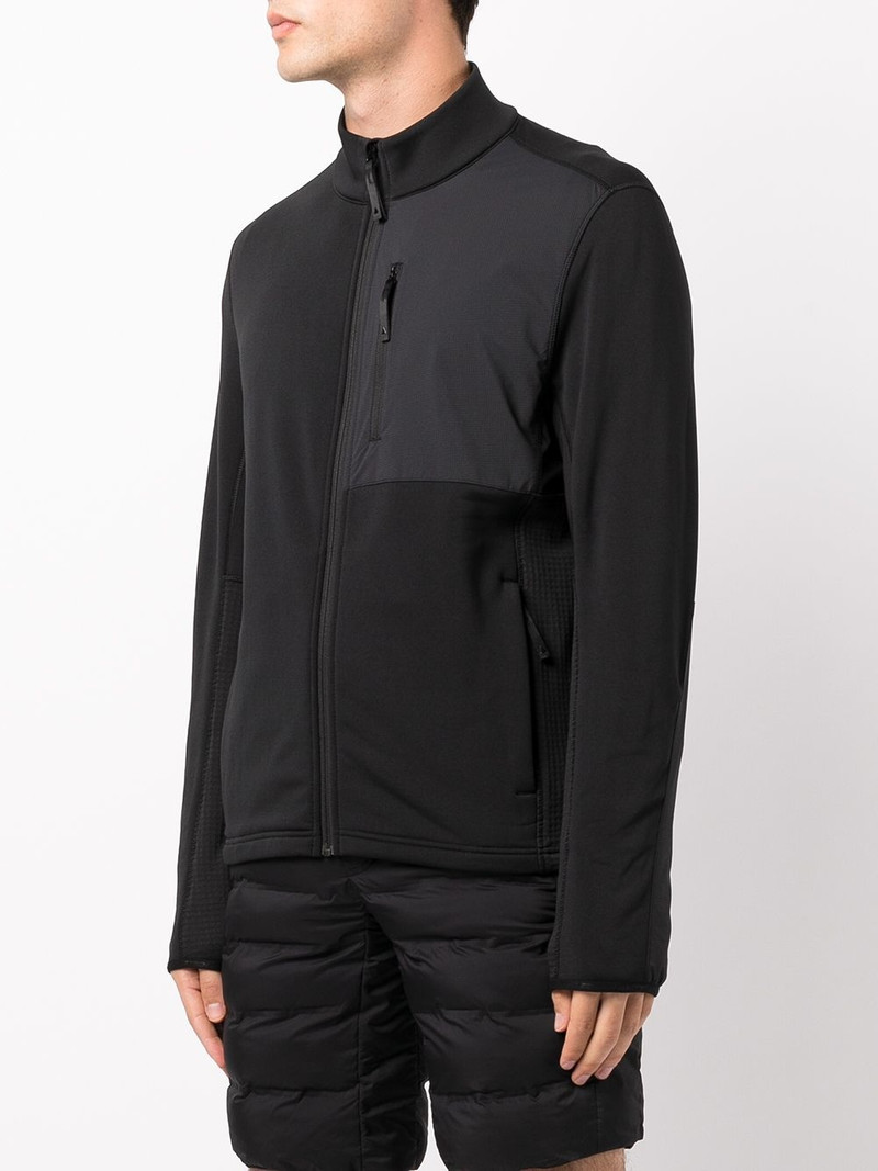 panelled full zip sweater 3