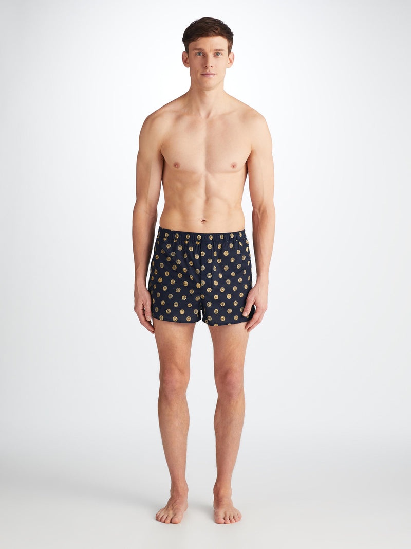 Men's Modern Fit Boxers Ledbury 78 Cotton Batiste Navy - 5