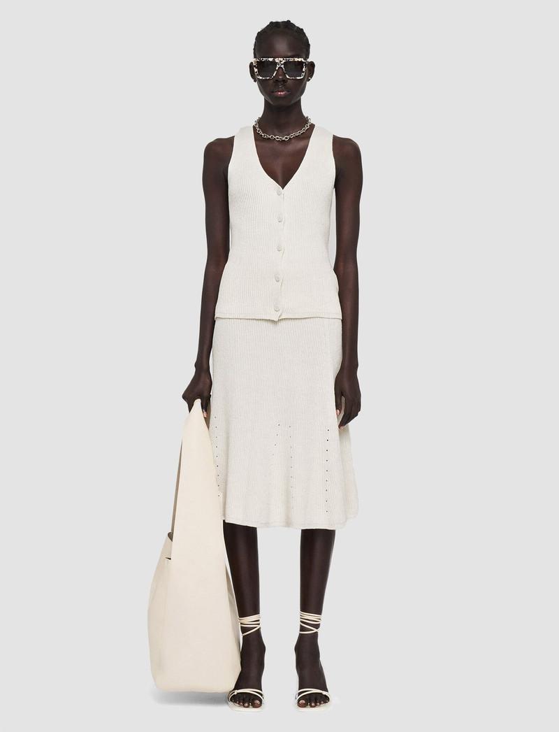 JOSEPH Linen Cotton Knitted Vest outlook