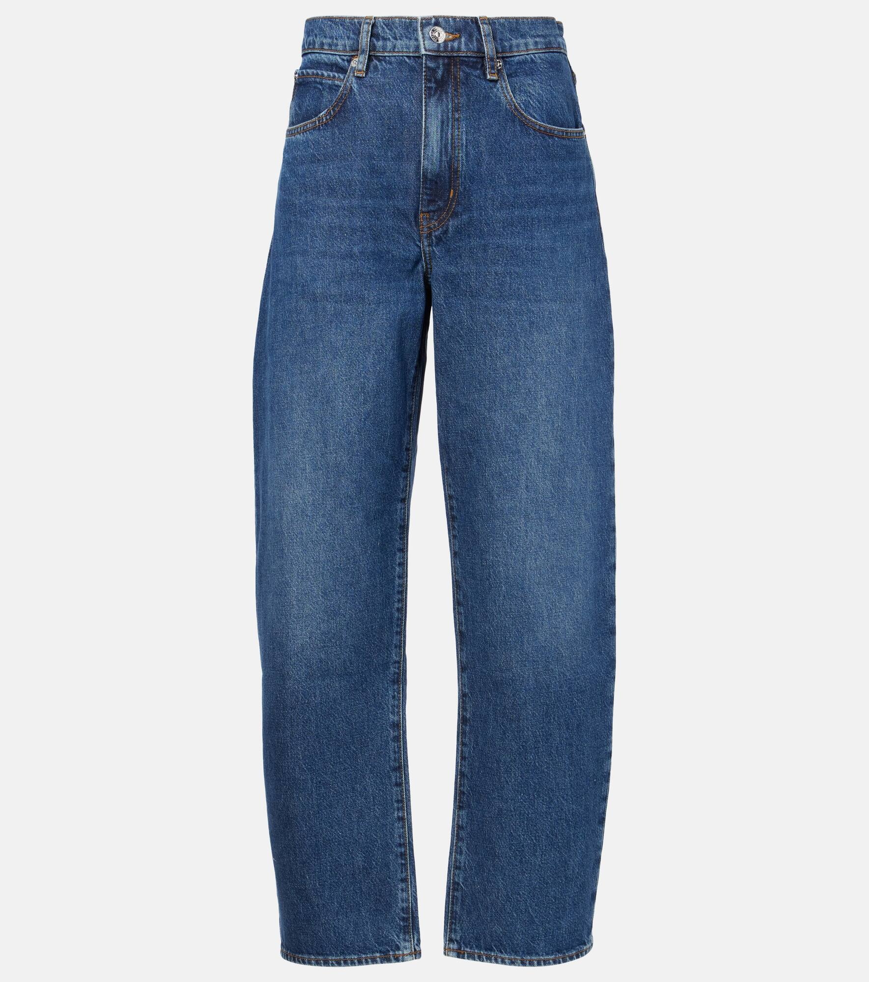 Low Slung mid-rise barrel-leg jeans - 1