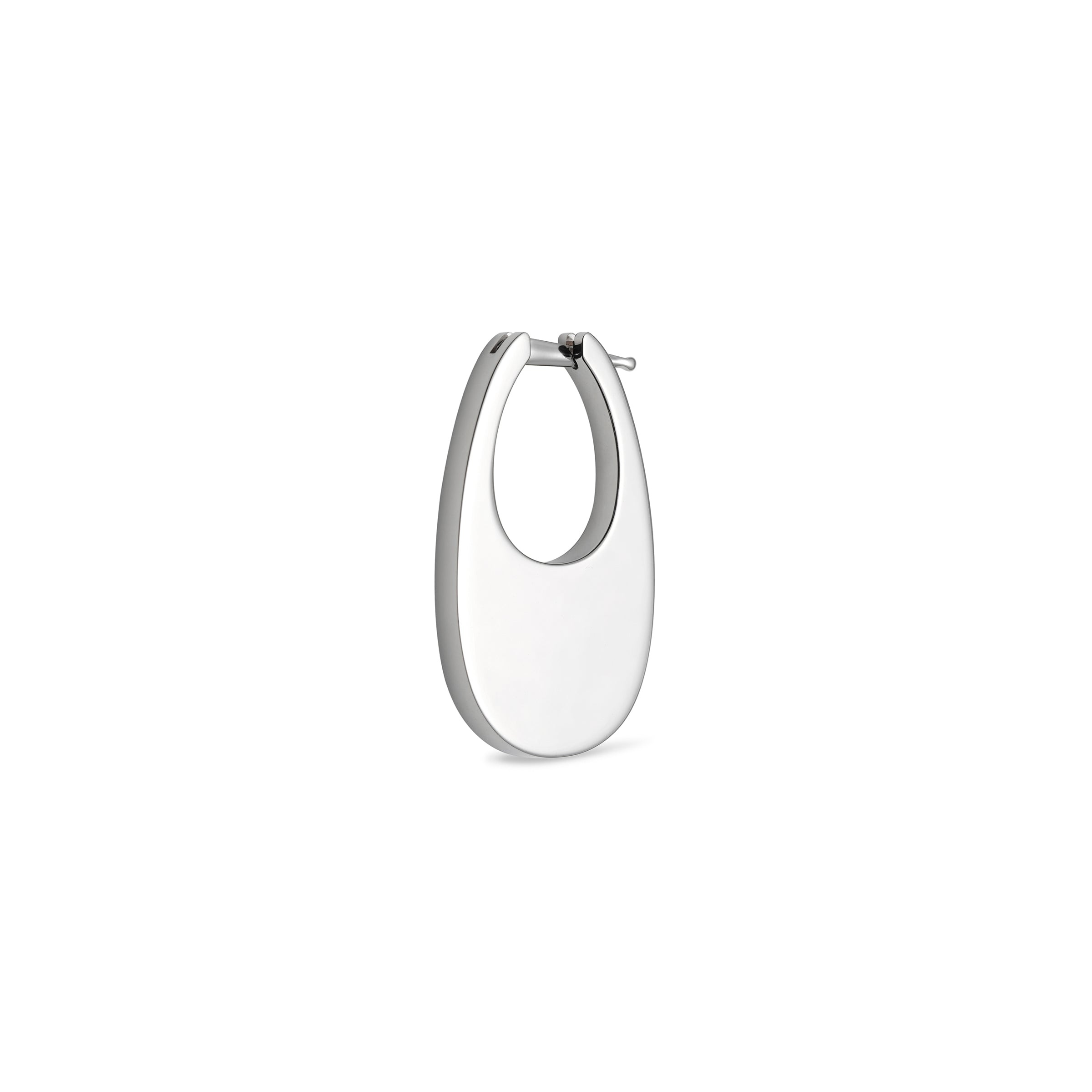 Medium Swipe Earring in Silver - 2