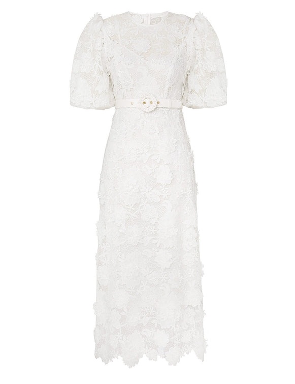 Halliday Lace Flower Dress Ivory - 1