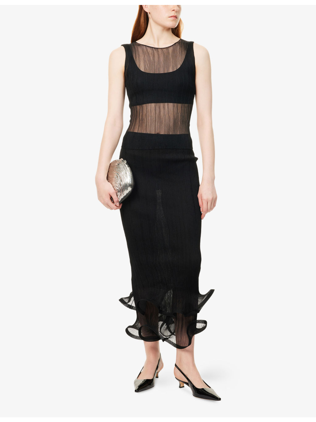Kelso Slim-Fit Woven Knitted Midi Skirt - 2