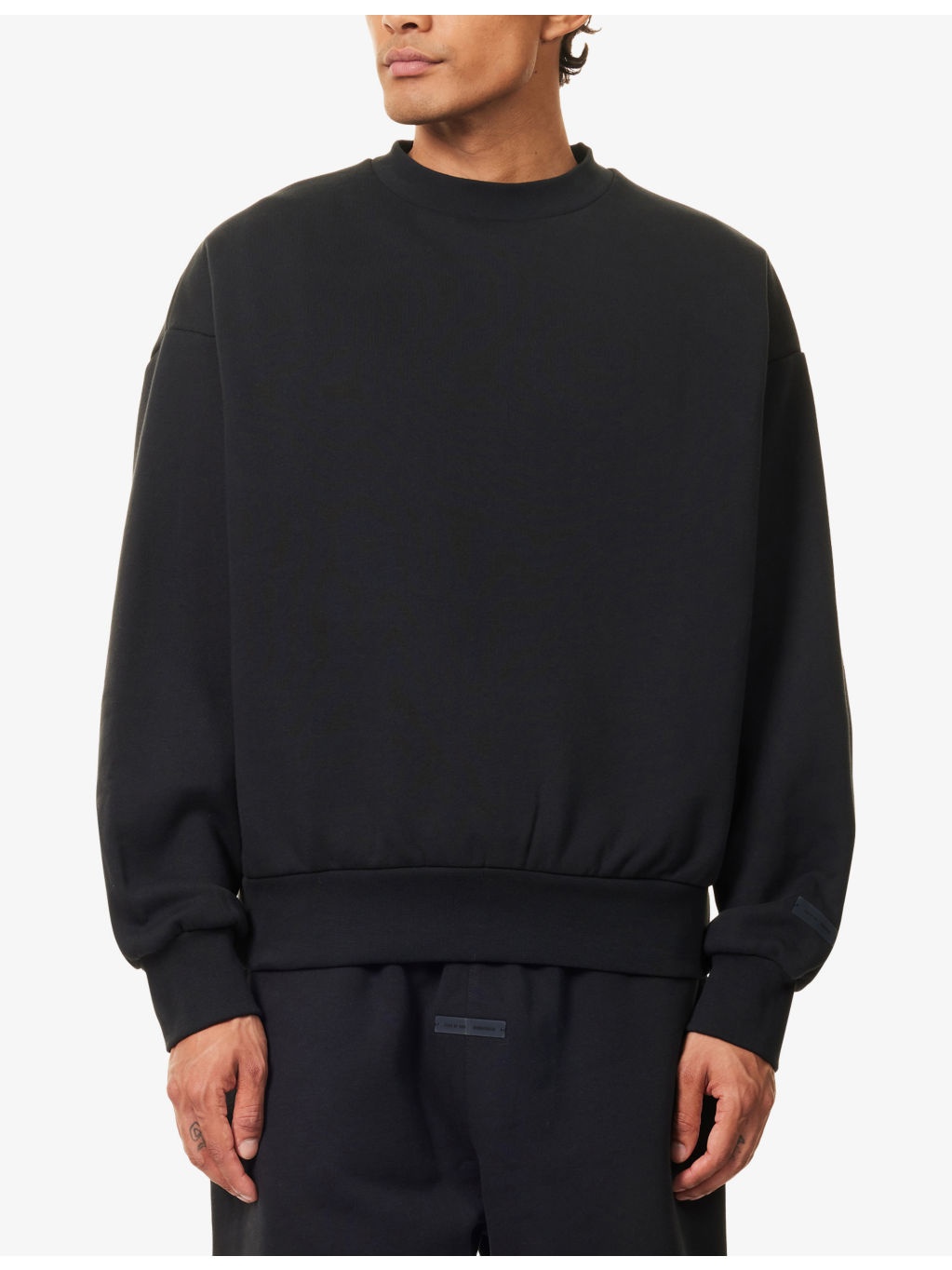 Logo-Embellished Crewneck Cotton-Blend Jumper - 3