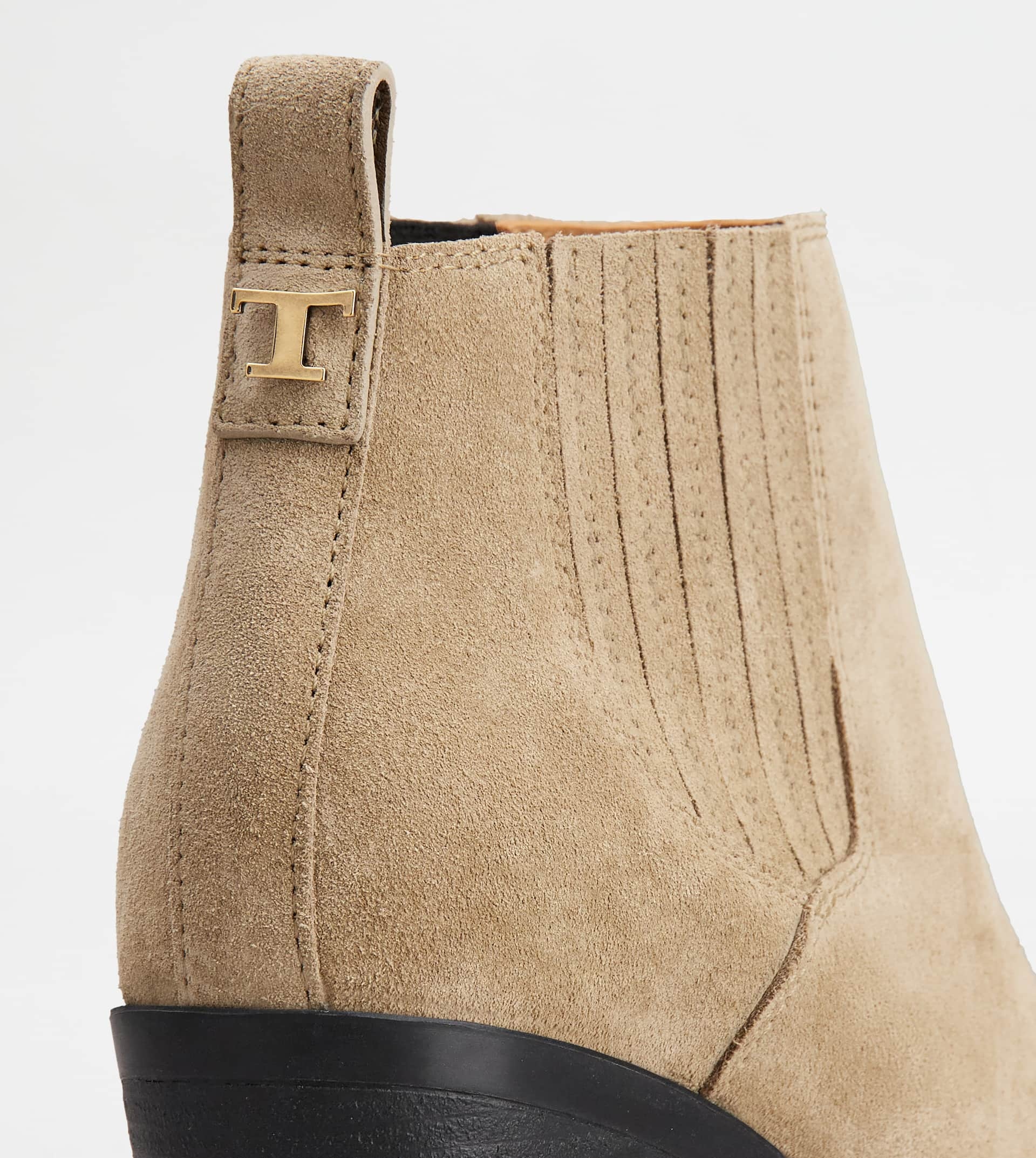 ANKLE BOOTS IN SUEDE - BEIGE - 5