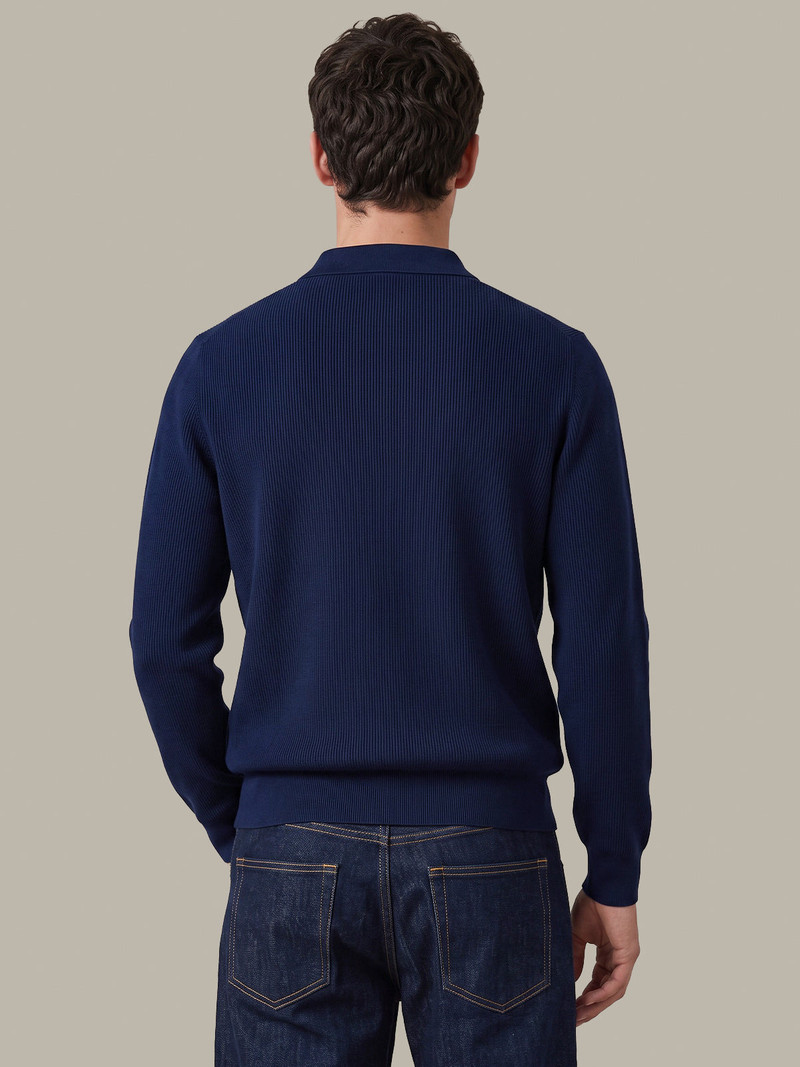 Jacob: Cotton Long Sleeve Knit Polo 3