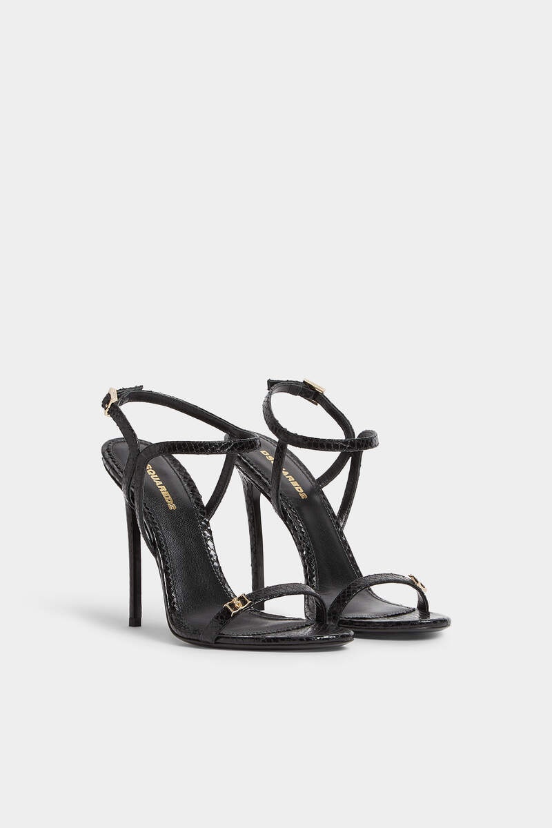 DOUBLE D HEELED LEATHER SANDALS - 3