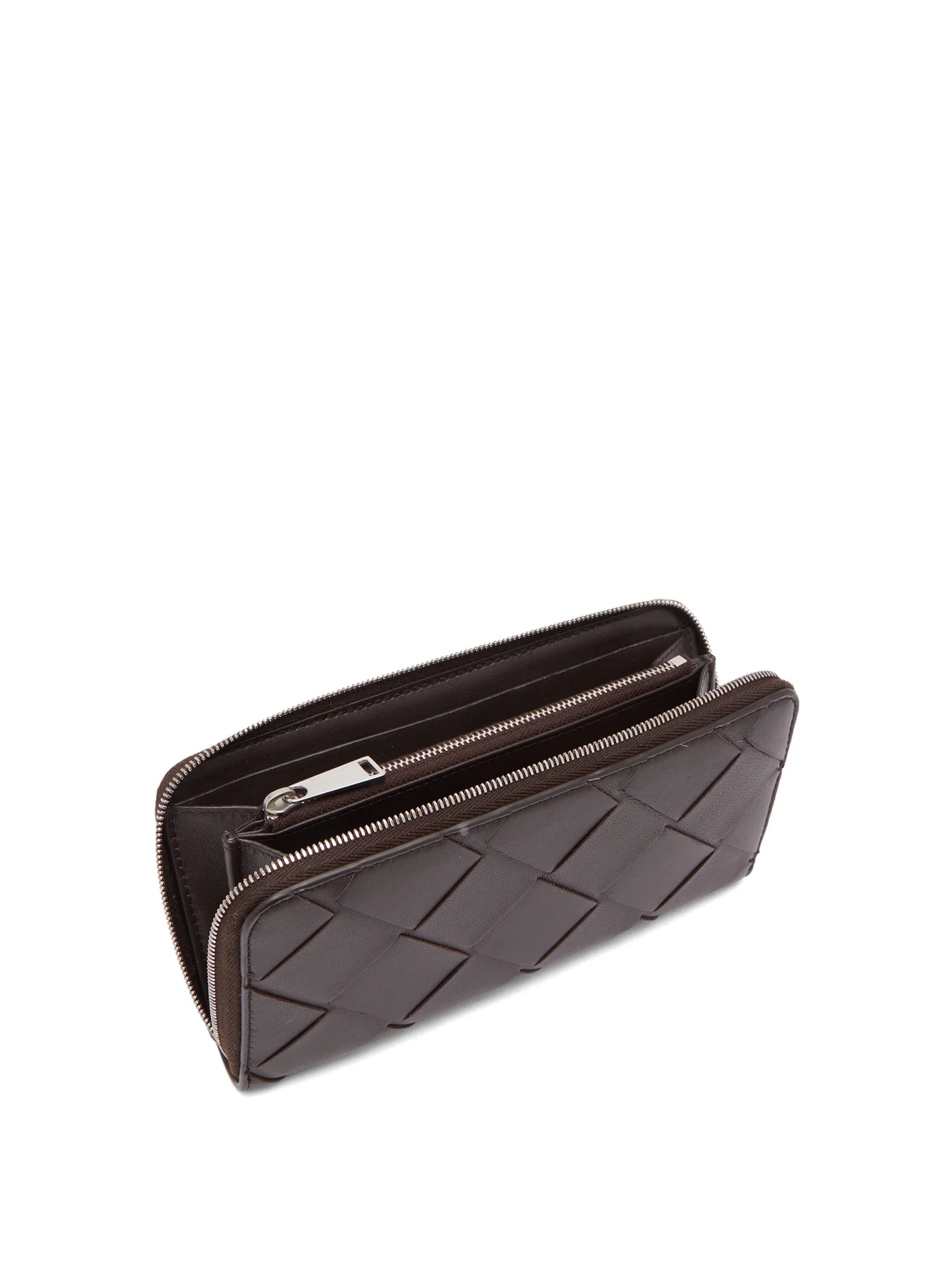 Intrecciato woven-leather wallet - 2