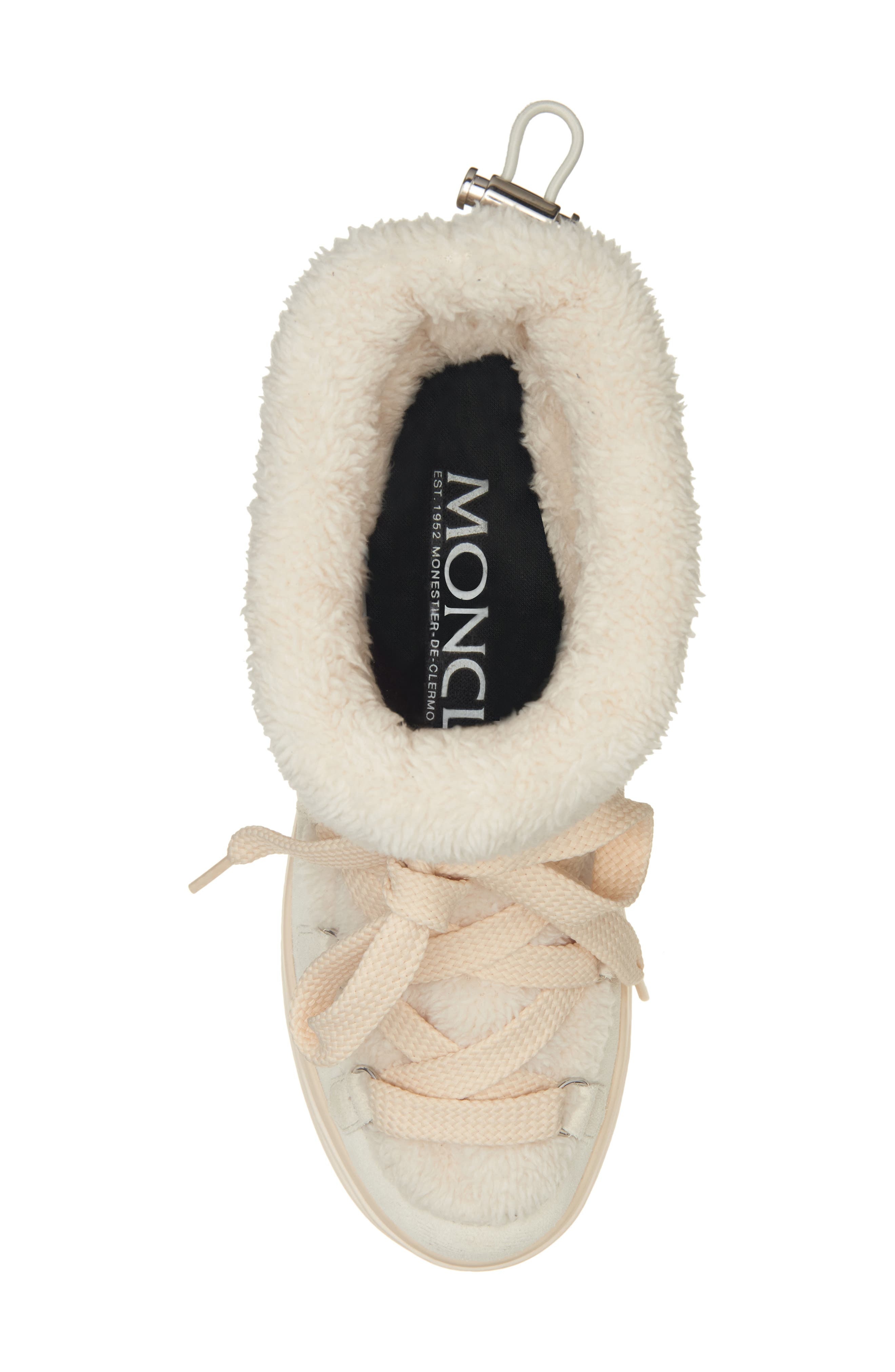 Moncler Insolux Faux Fur Trim Snow Boot in Silk White at Nordstrom - 5