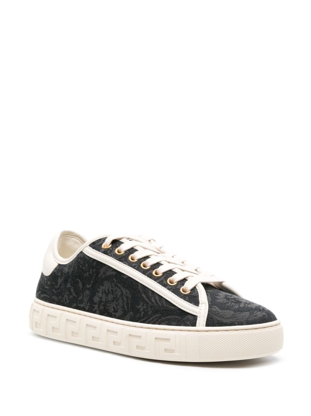 Barocco Greca jacquard sneakers - 2