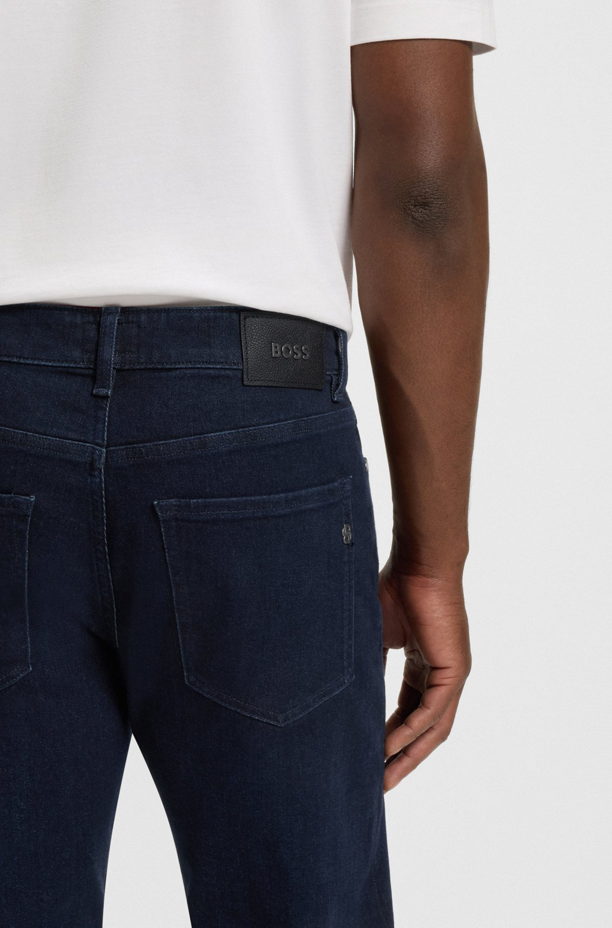 MAINE REGULAR-FIT JEANS IN DARK-BLUE SUPER-SOFT DENIM - 5