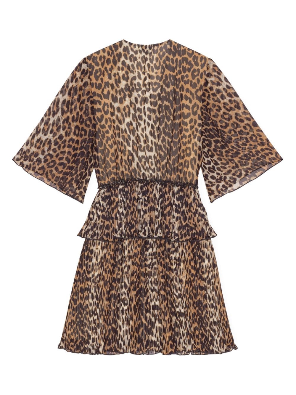 leopard-print georgette minidress - 6