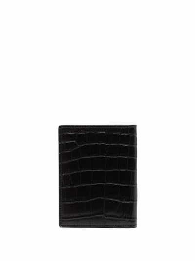 SAINT LAURENT logo croco-effect wallet outlook