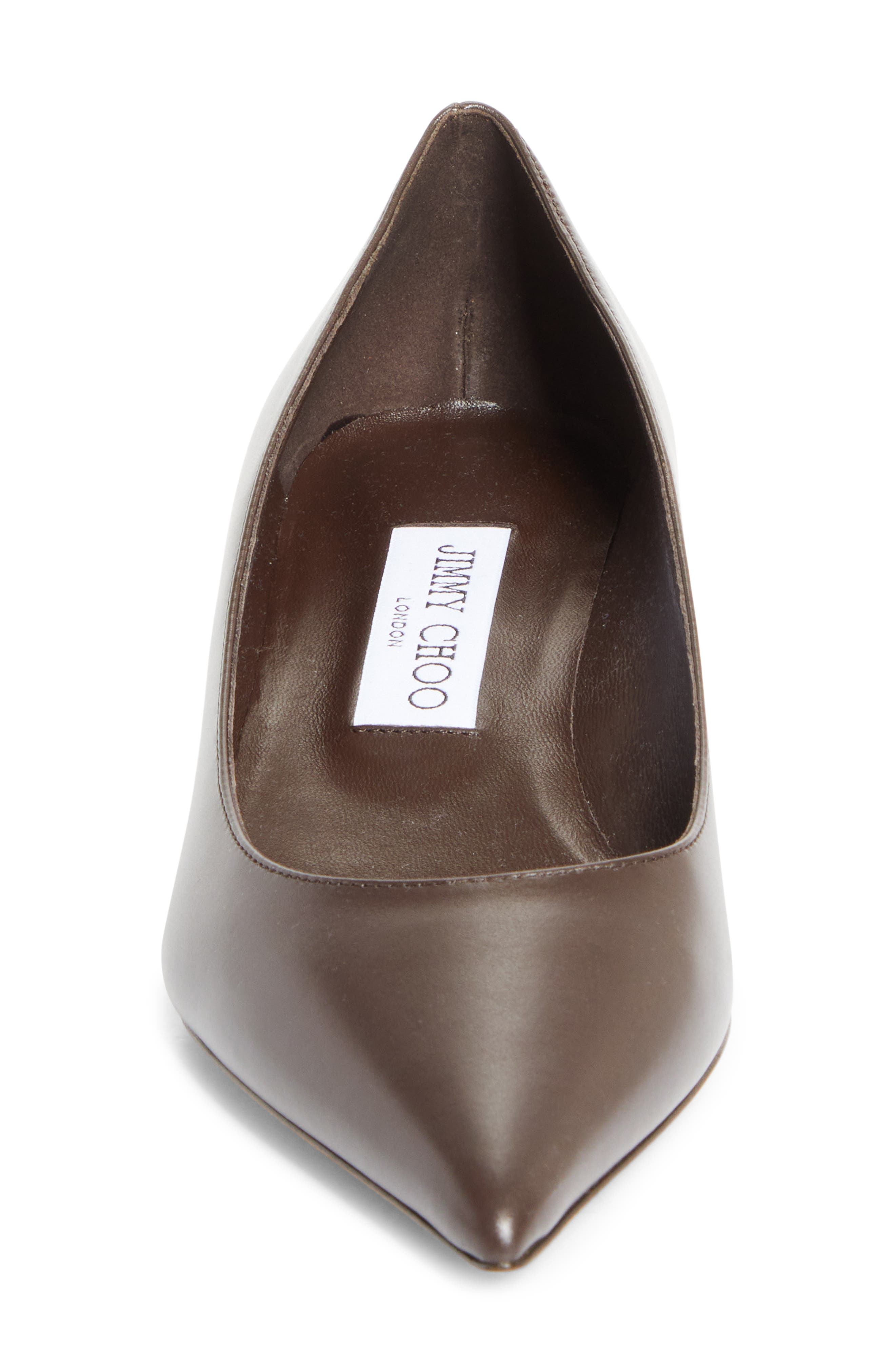 Jimmy Choo Amelia Pointed Toe Kitten Heel Pump in Chocolate at Nordstrom - 4