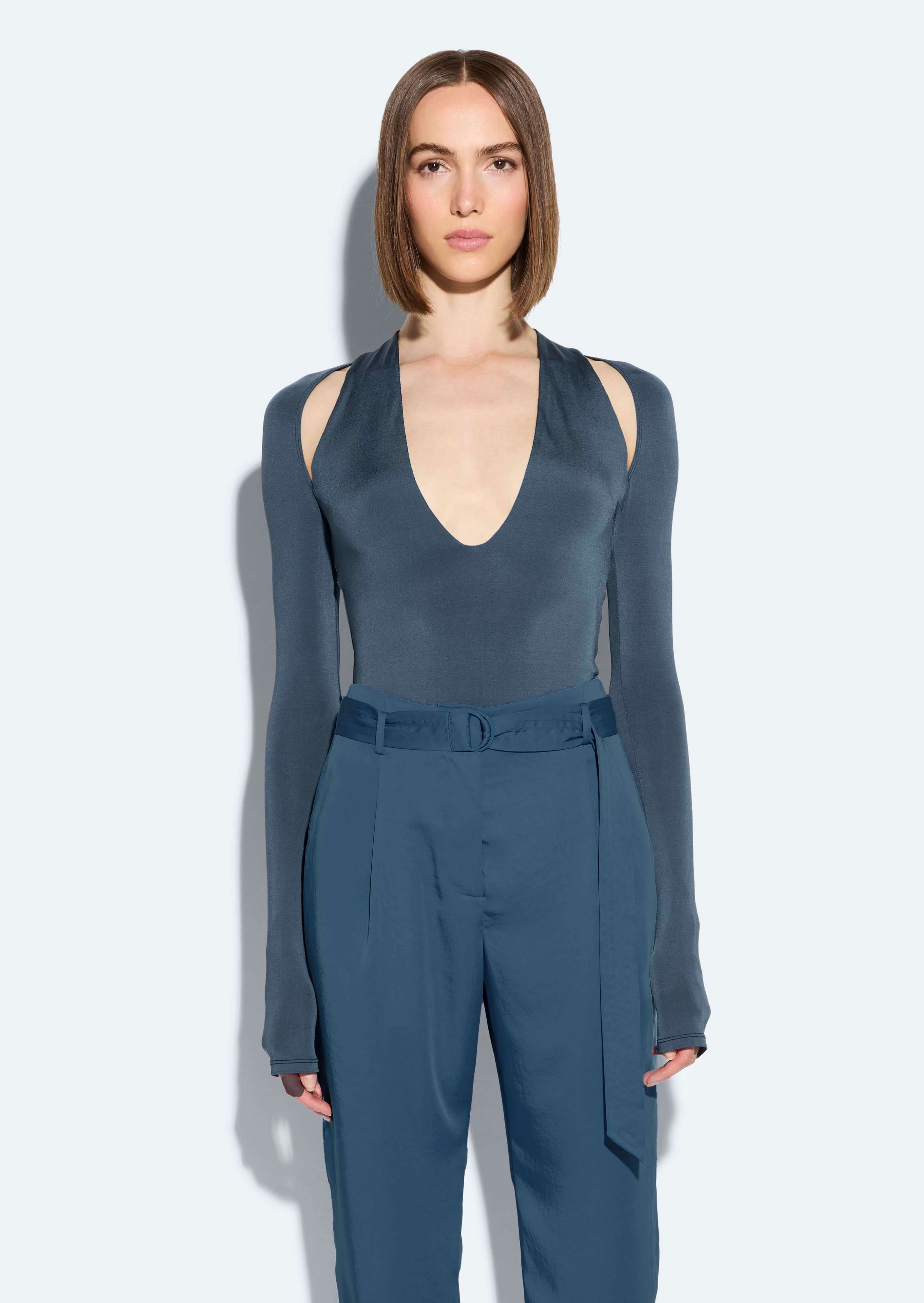 Jersey V Neck Bodysuit - 2