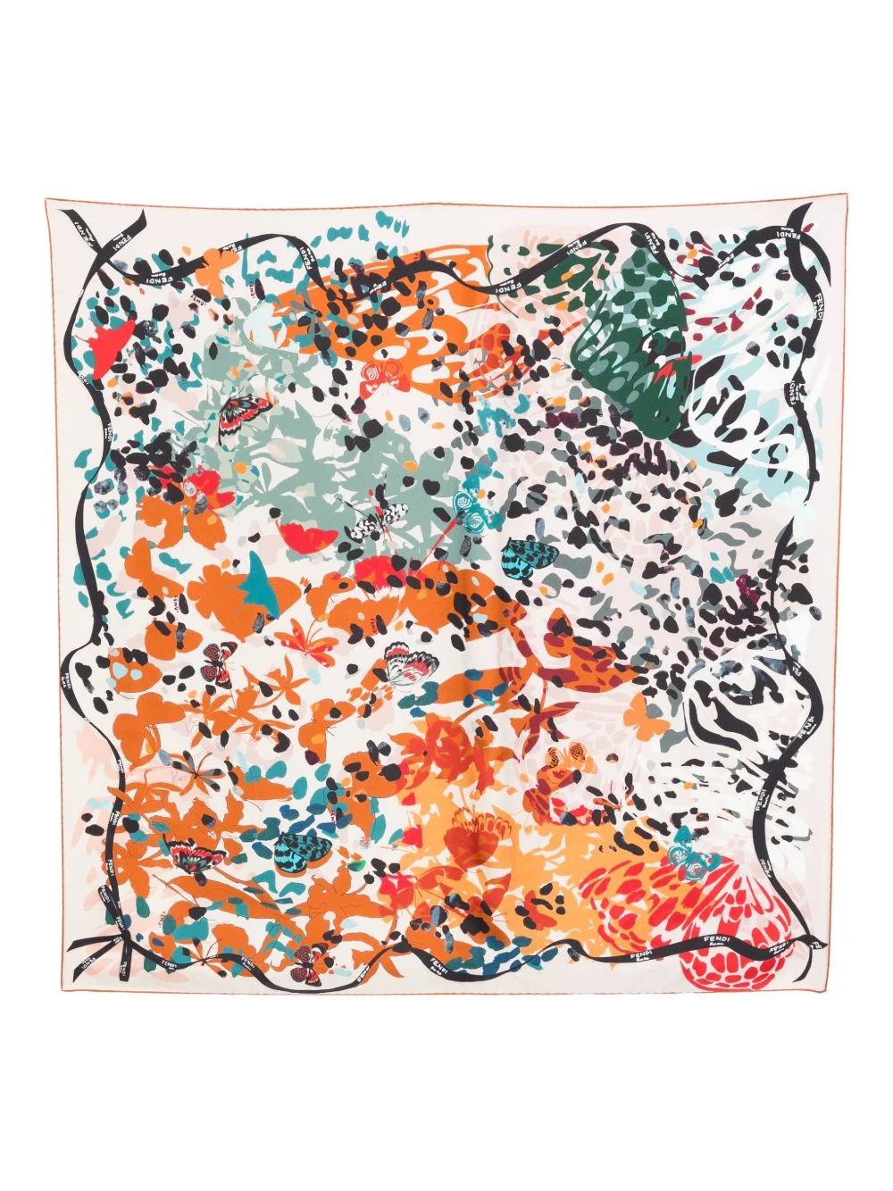 butterflies-print scarf - 1