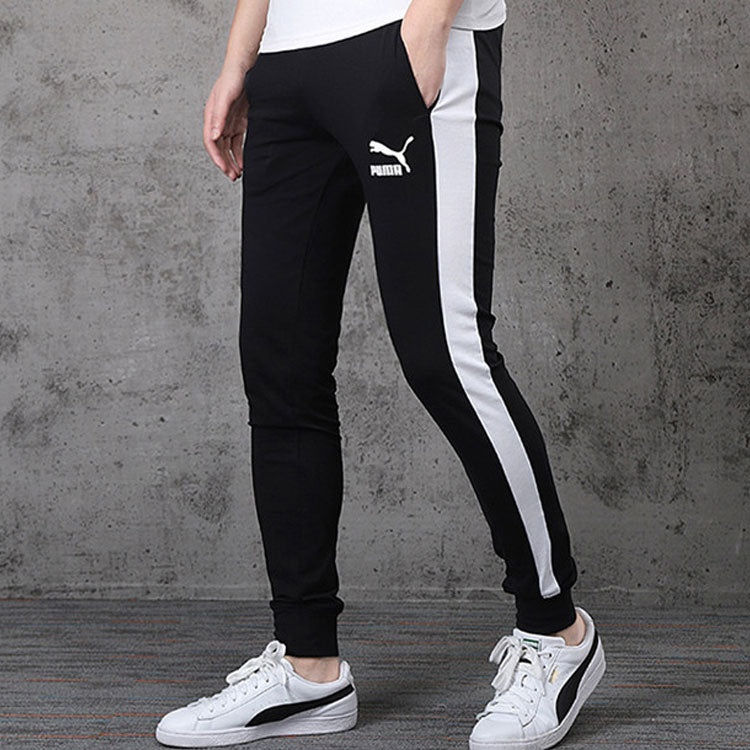PUMA Iconic T7 Track Pants 'Black White' 597471-01 - 6