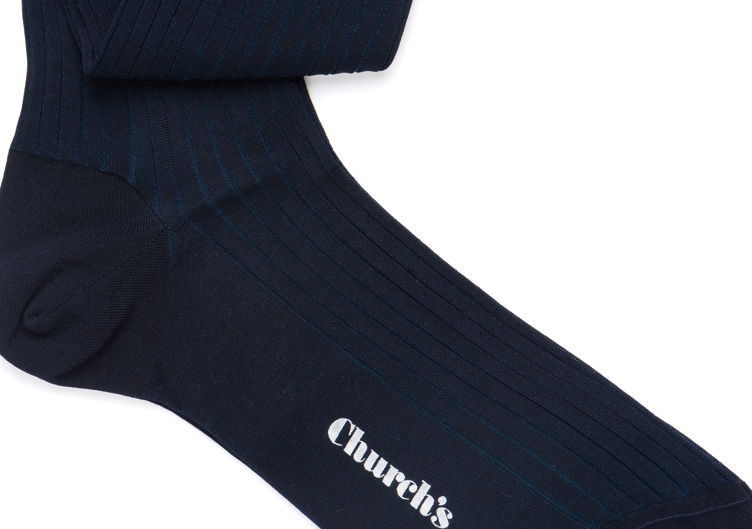 Contrast ribbed long socks
Cotton Ribbed Long Navy - 2