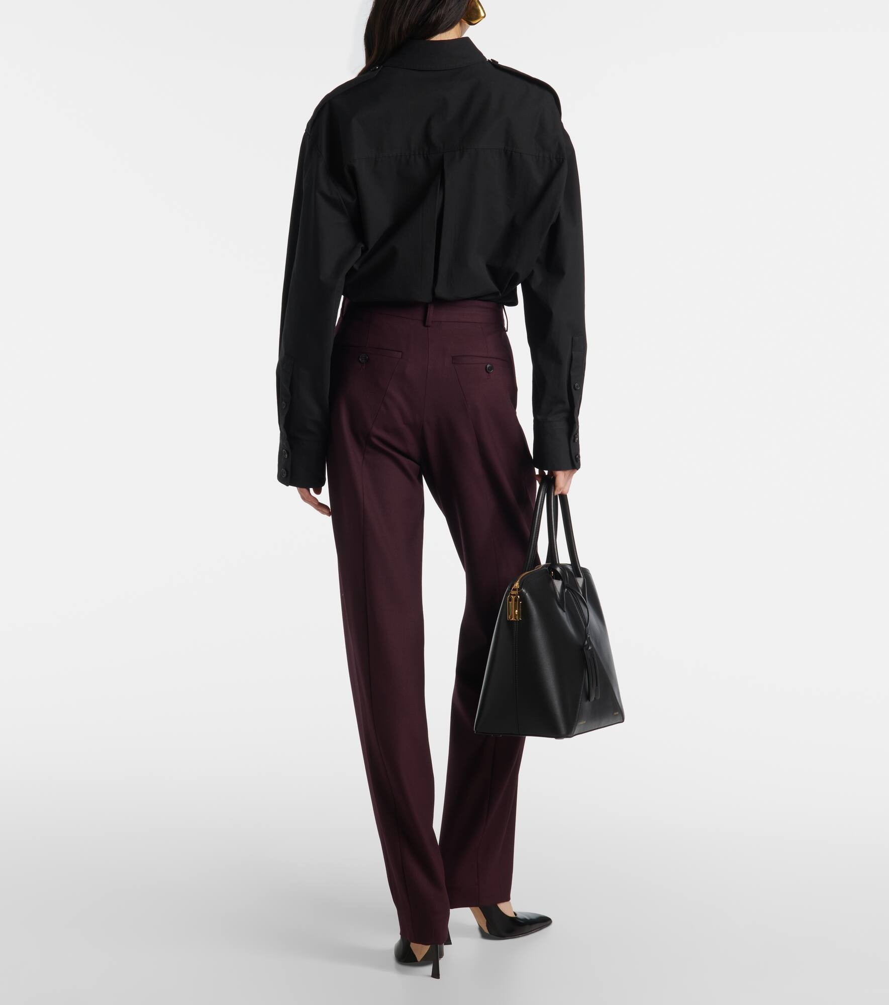 Asymmetric wool-blend chinos - 3