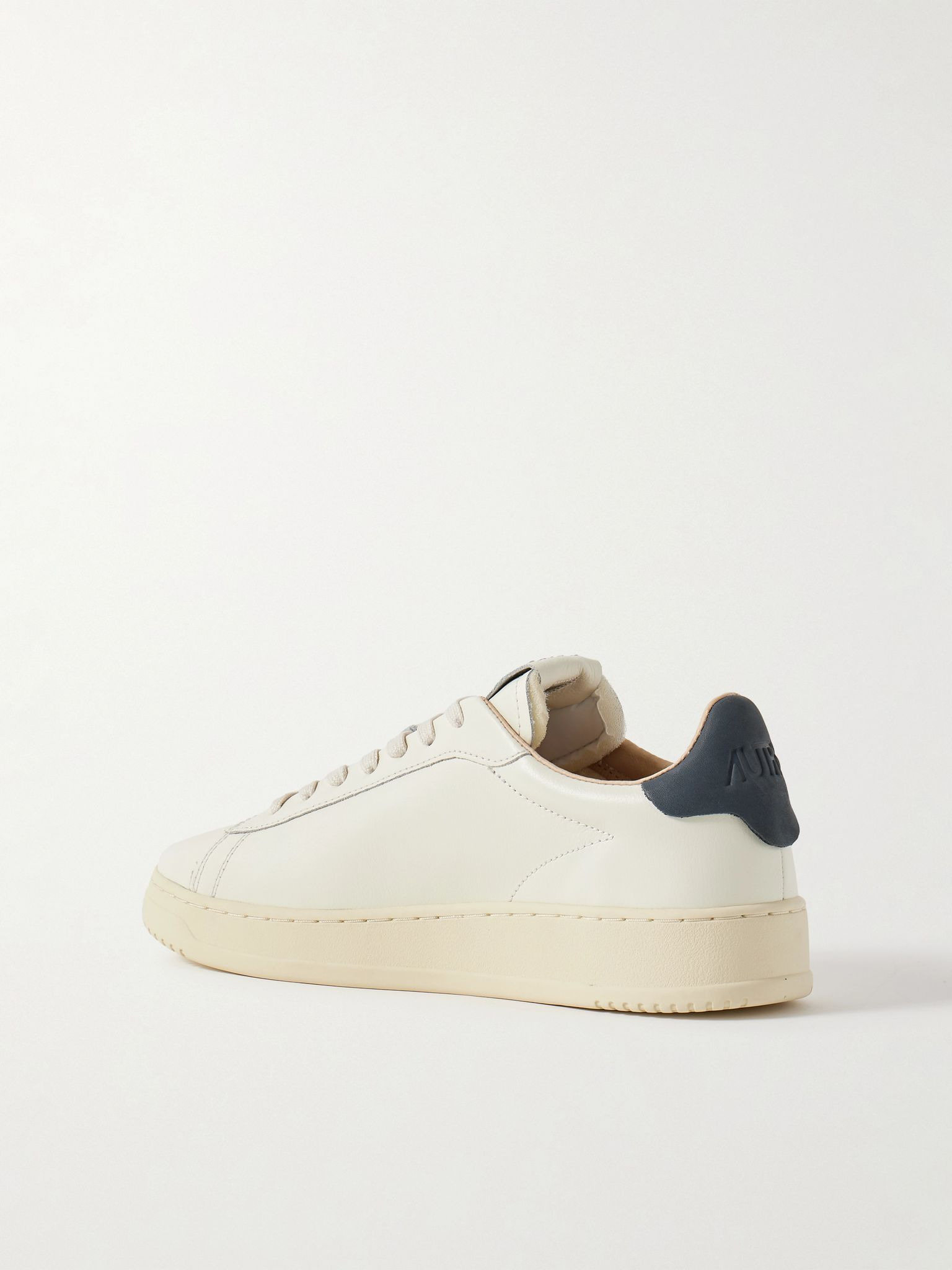 Dallas Nubuck-Trimmed Leather Sneakers White - 4