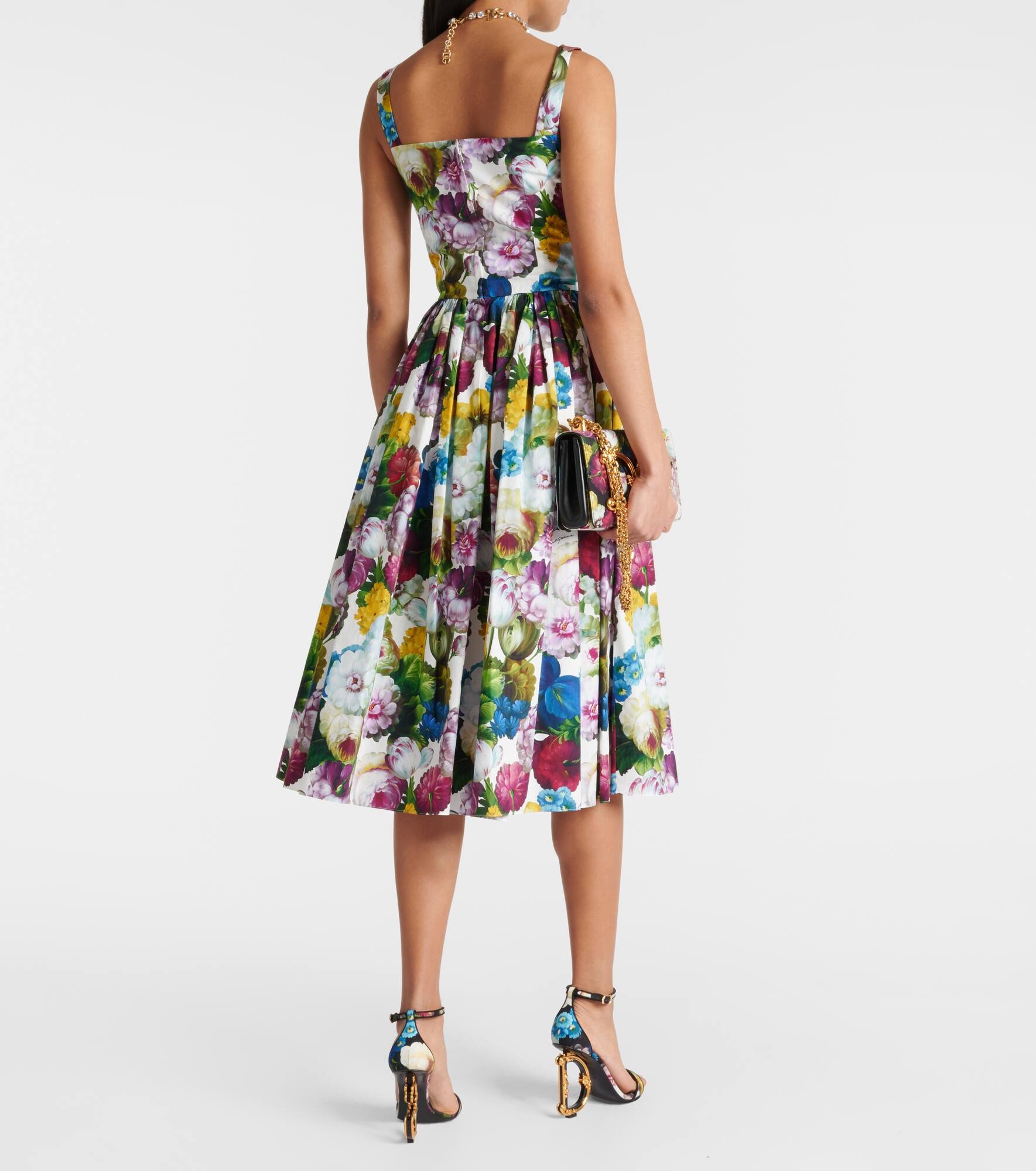 Floral cotton midi dress - 3