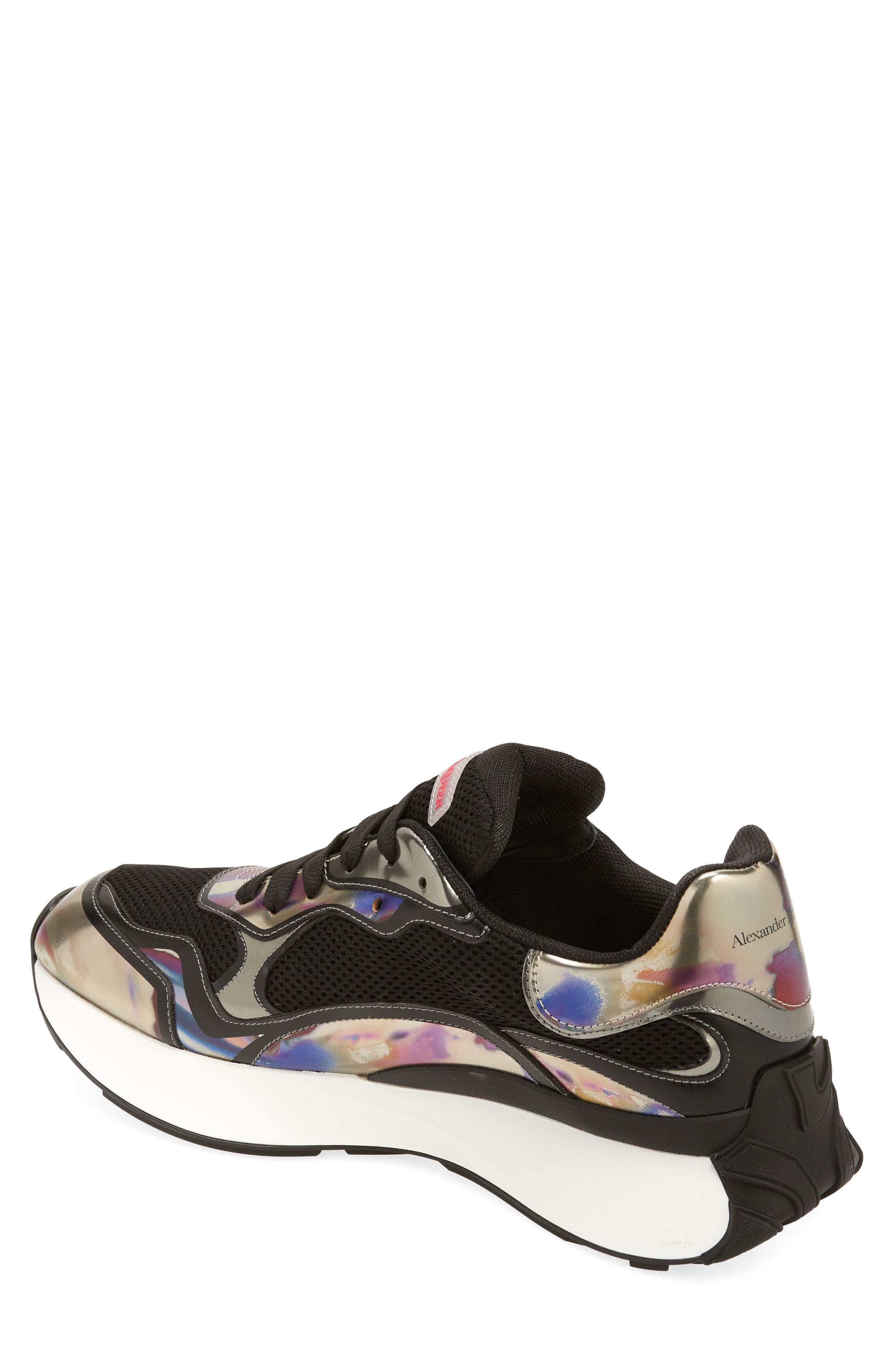 Alexander McQueen Sprint Runner Sneaker in Black/White/Multi at Nordstrom, Size 7Us - 2