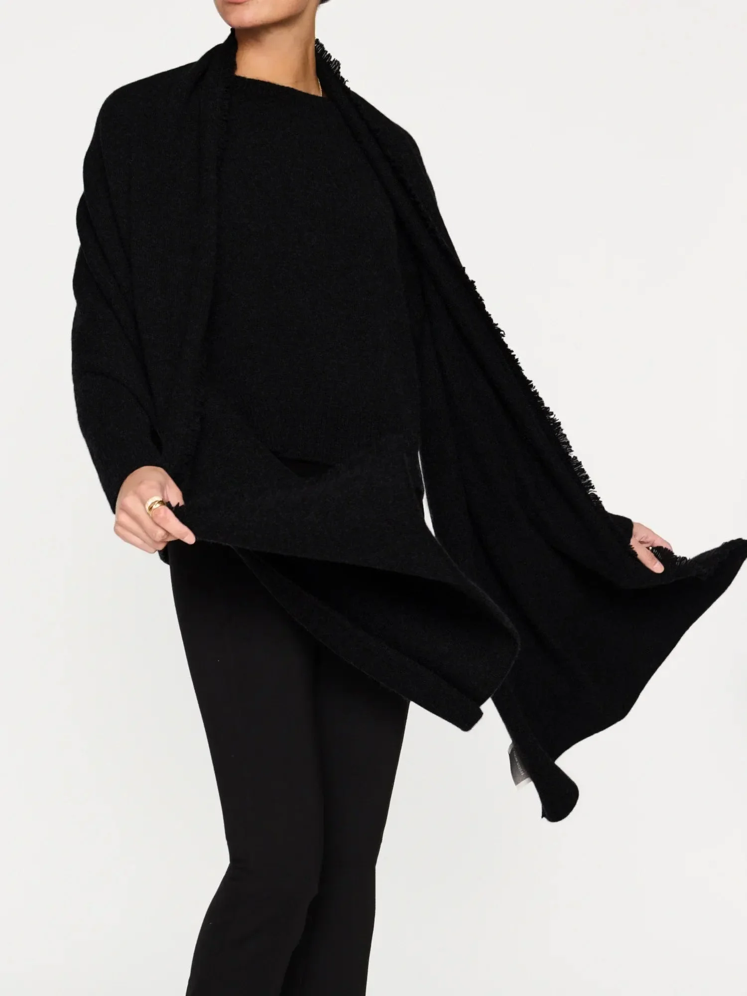 The Cashmere Fringe Wrap - 1
