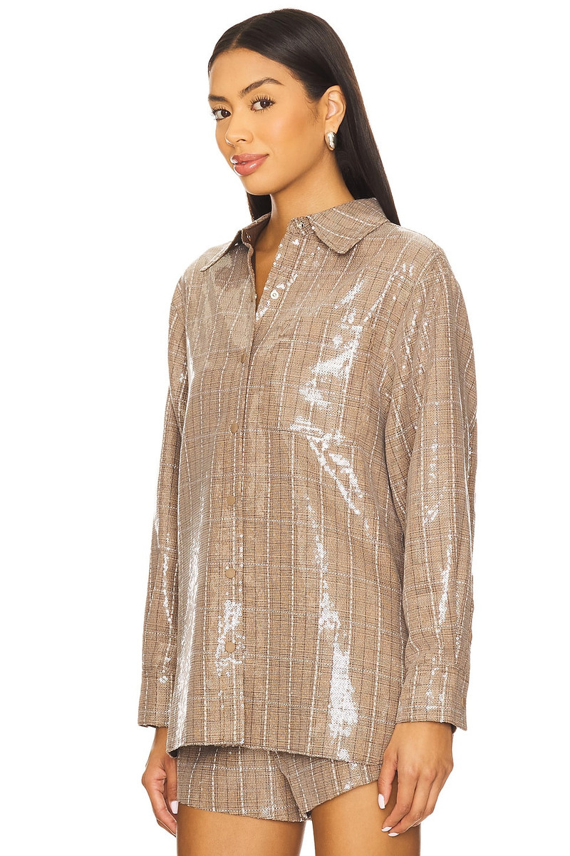 Line & Dot Checkmate Oversized Shacket outlook