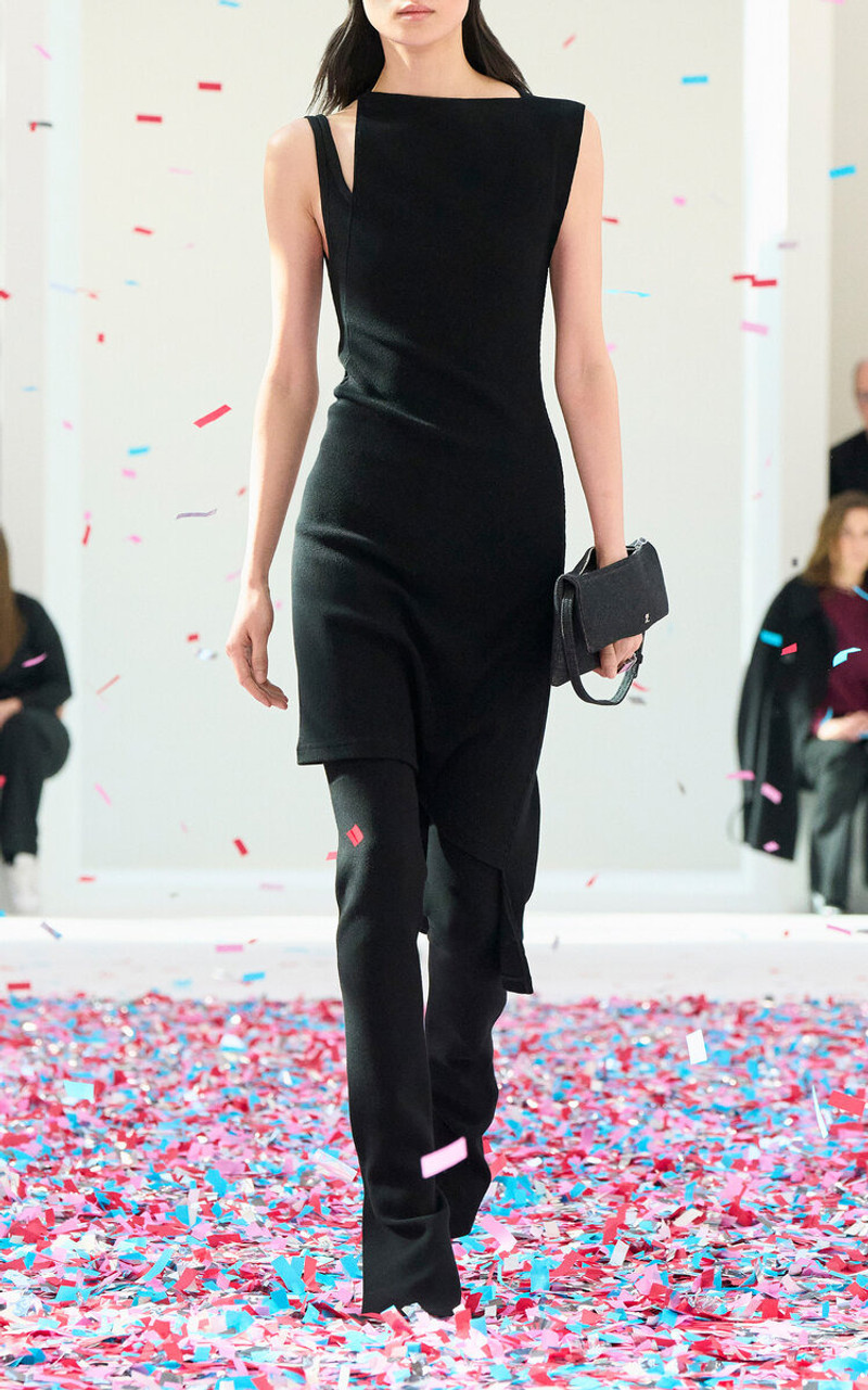 courrèges Double Hem Interlock Pants black outlook