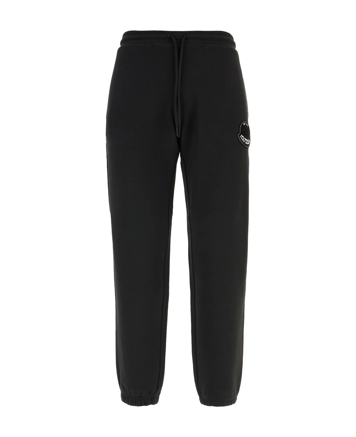 Black Cotton Joggers - 1