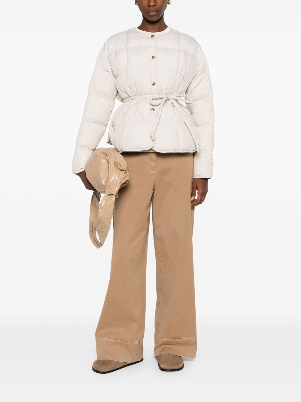 belted quilted jacket - 2