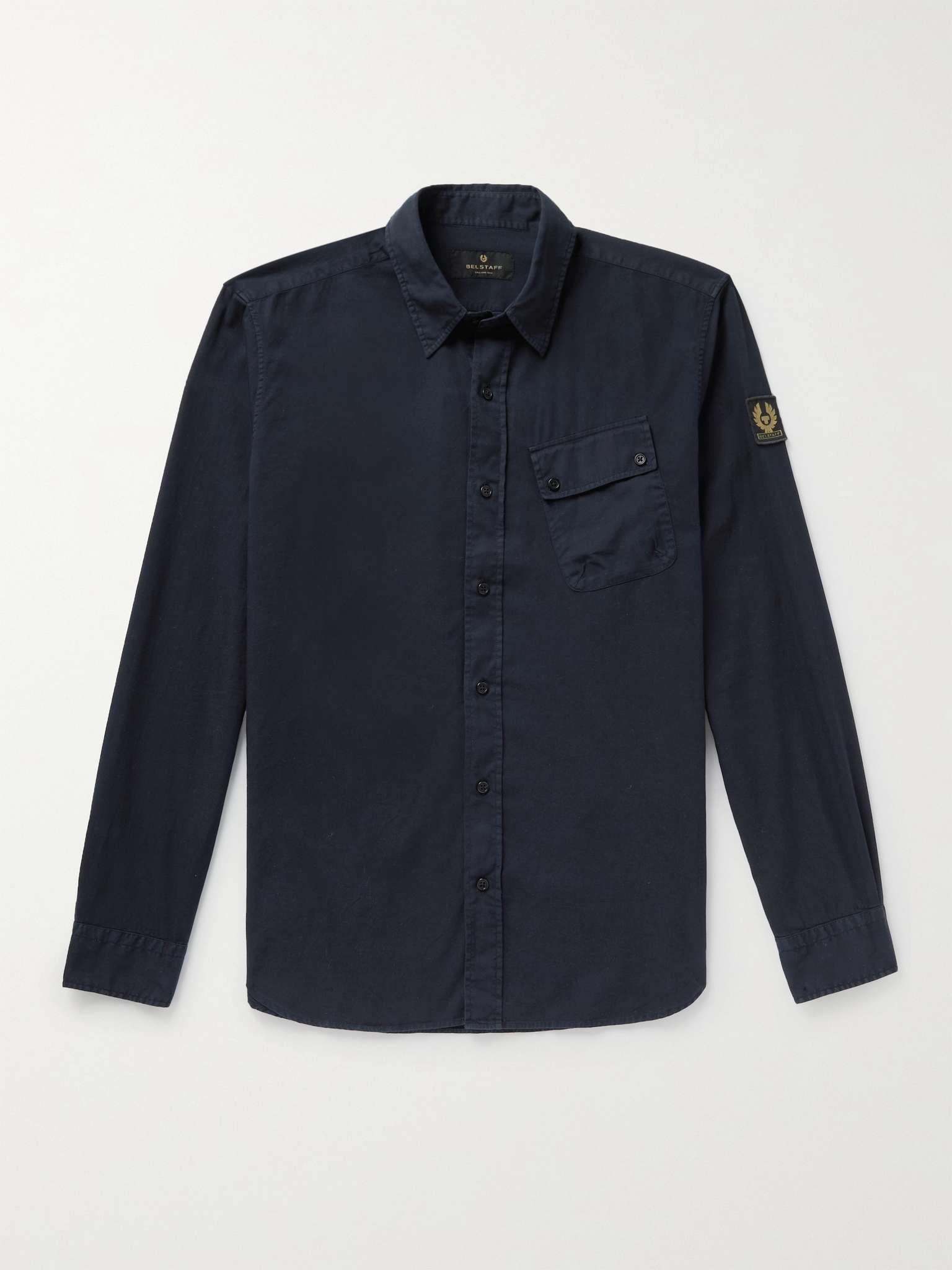 Pitch Logo-Appliquéd Garment-Dyed Cotton-Twill Shirt - 1