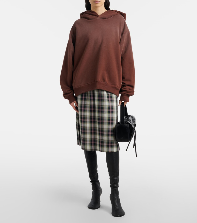 Acne Studios Logo cotton-blend fleece hoodie outlook