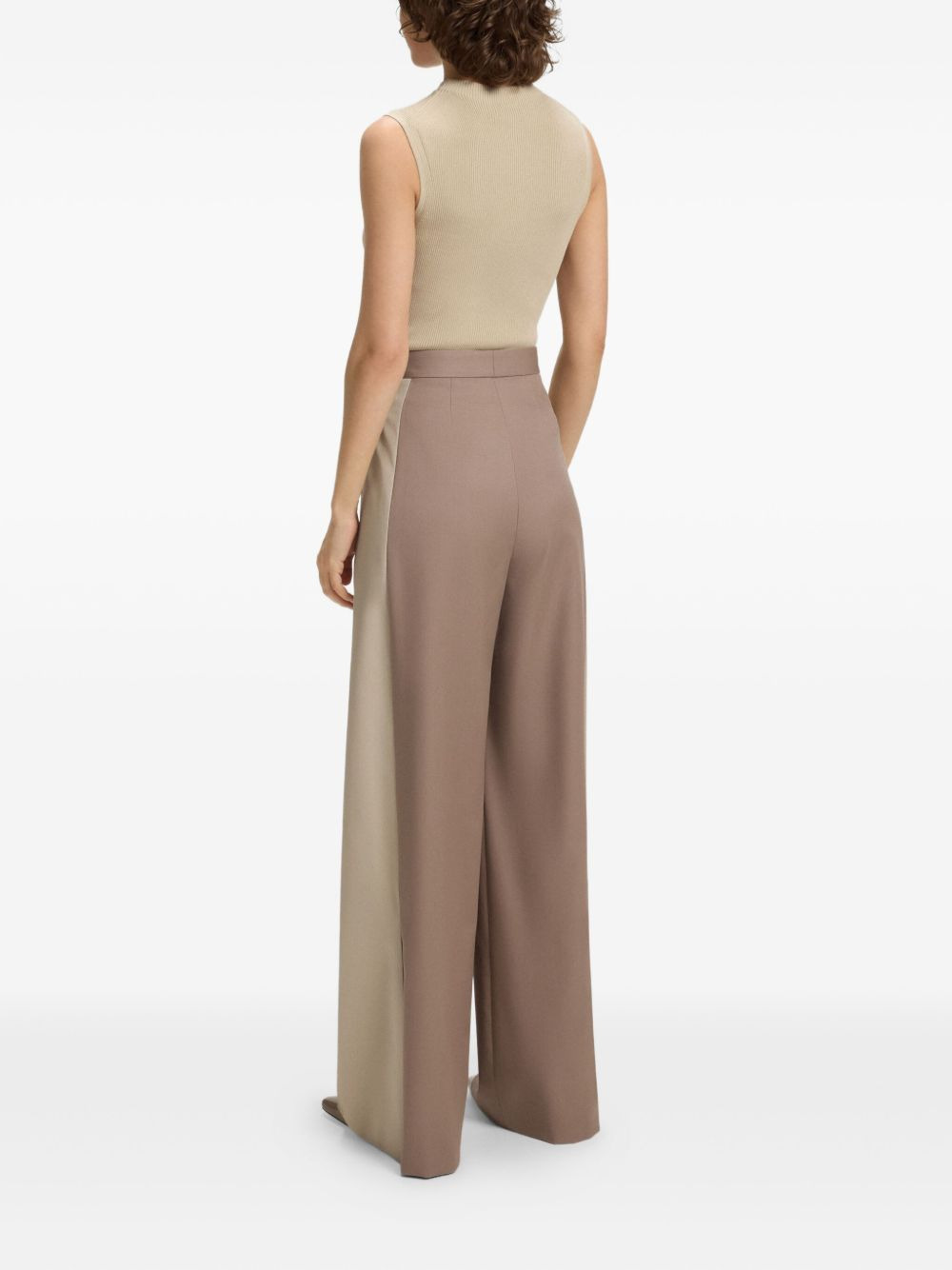 panelled wide-leg trousers - 3