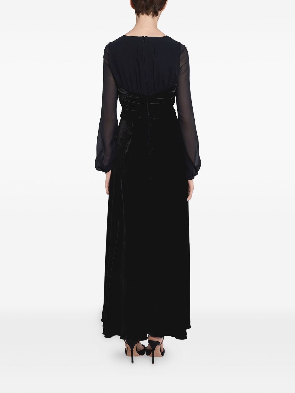 lace-insert dress - 4