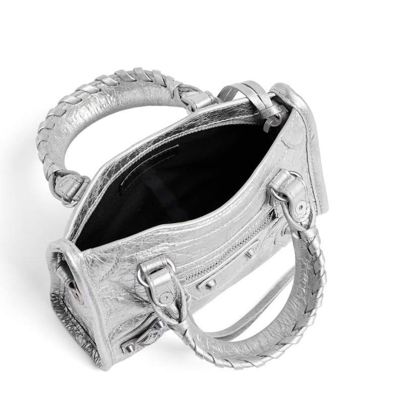 Women's Le City Bag Nano in Silver 5